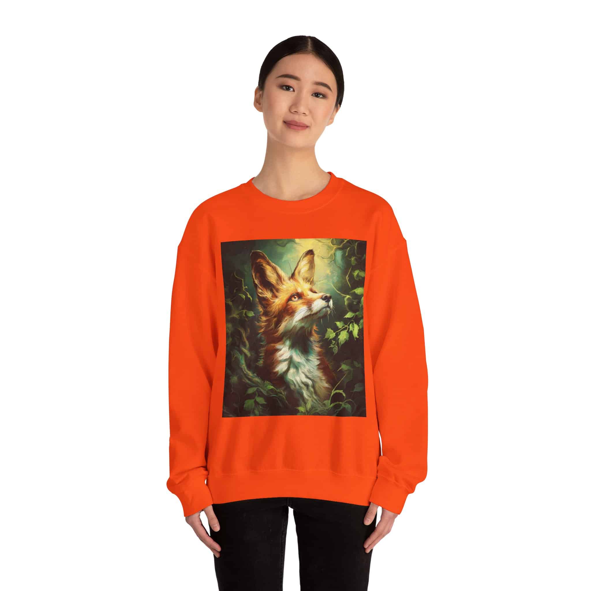 Fox In Brush Unisex Tee by Wyldesigns Unisex Heavy Blend™ Crewneck Sweatshirt - Image 10