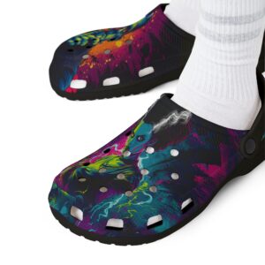 Frankenstein & His Bride Pop 60's Art Style Clog Style Shoes