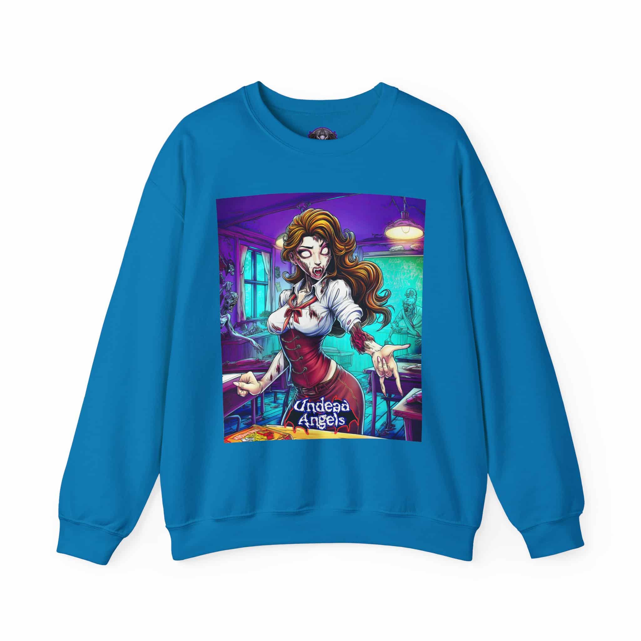 Undead Angels Teacher Charlotte Classic Reborn Style II Unisex Heavy Blend™ Crewneck Sweatshirt - Image 19
