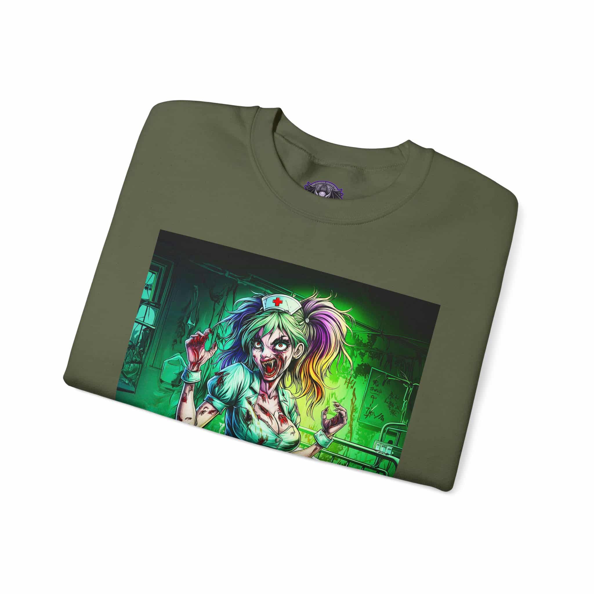 Undead Angels Zombie Nurse Lexi 001 Unisex Heavy Blend™ Crewneck Sweatshirt - Image 23