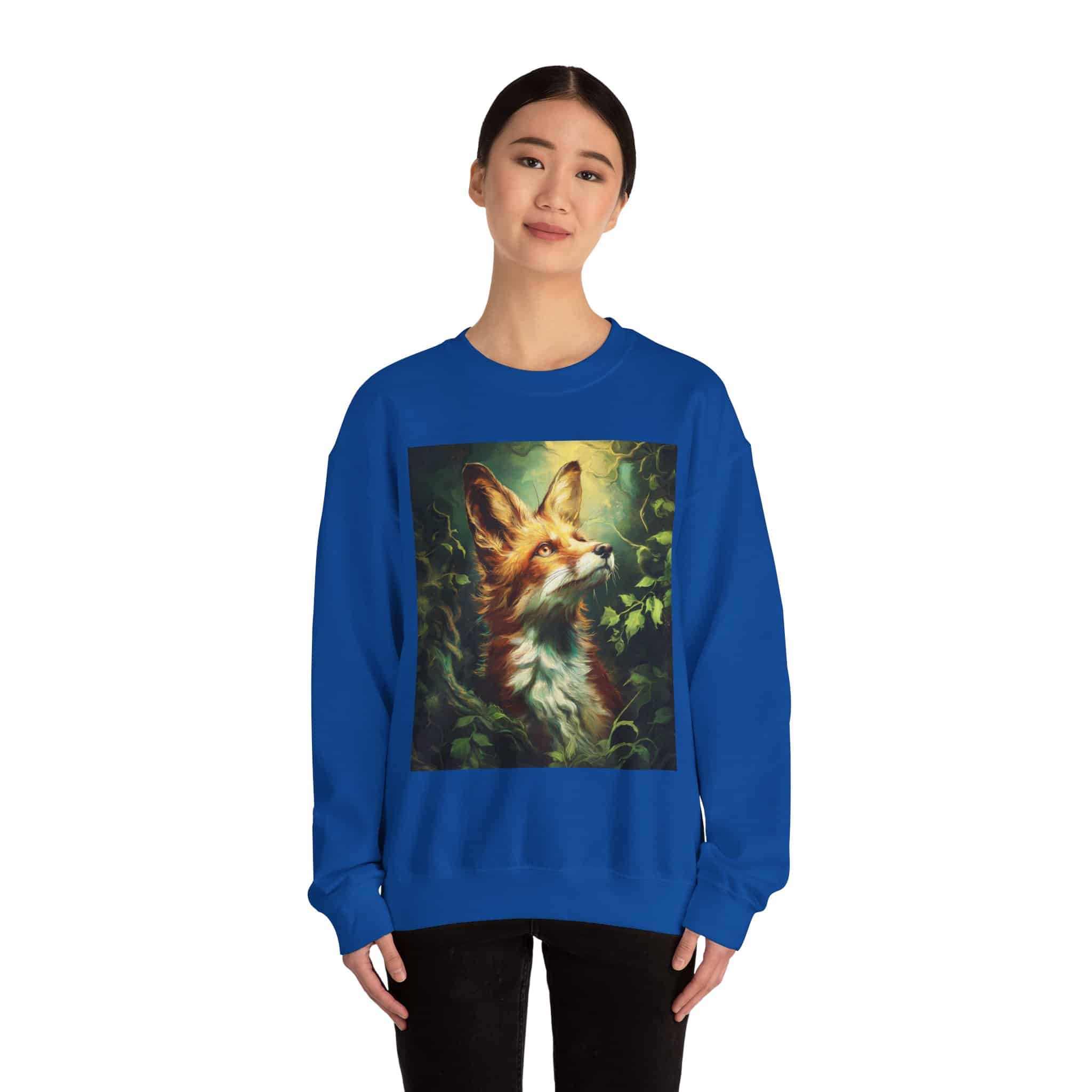 Fox In Brush Unisex Tee by Wyldesigns Unisex Heavy Blend™ Crewneck Sweatshirt - Image 22