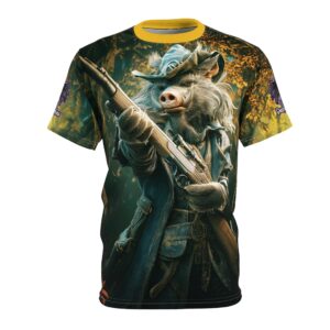 Arm The Animals: Hunter Wild Boar #AA029 Unisex Cut & Sew Tee (AOP)