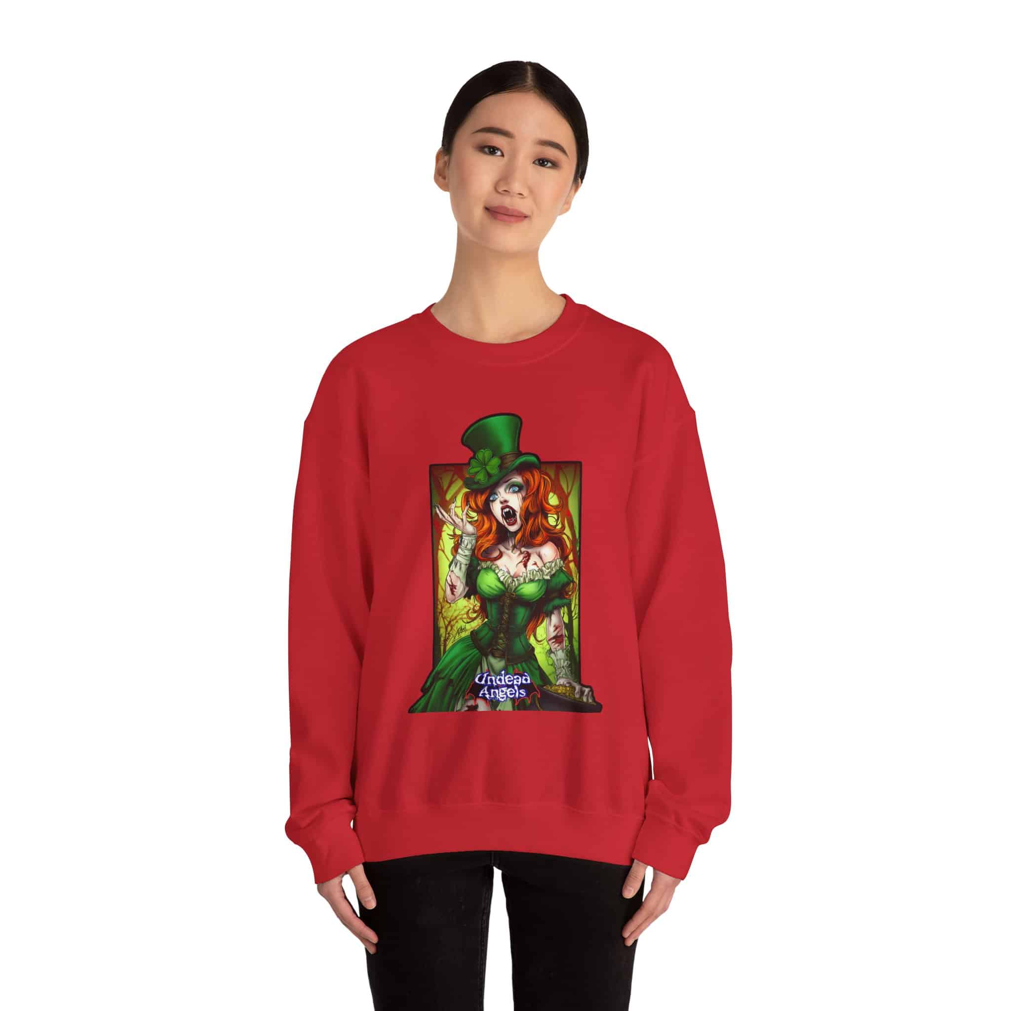 Undead Angels Leprechaun Queen Fiona Classic Reborn Style IV Unisex Heavy Blend™ Crewneck Sweatshirt - Image 60