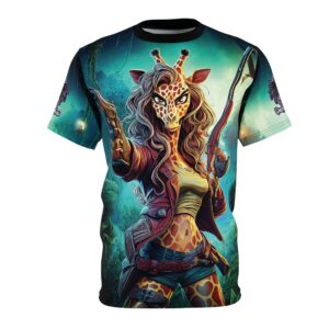 Arm The Animals: Hunter Giraffe #AA028 Unisex Cut & Sew Tee (AOP)