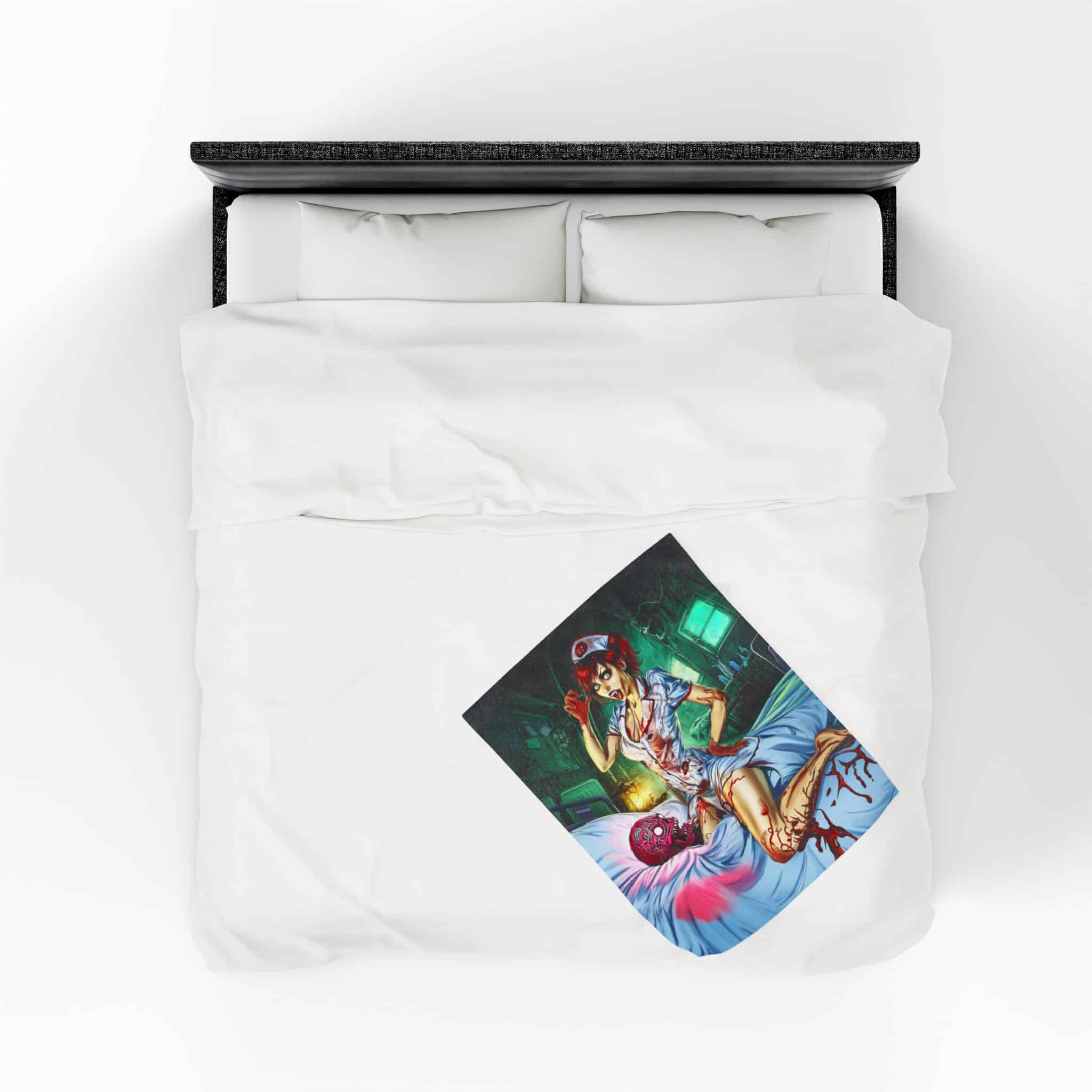 Undead Angels Zombie Nurse Abigail Reborn Style I-BZ Plush Blanket, Cozy Throw for Fall Decor - Image 13