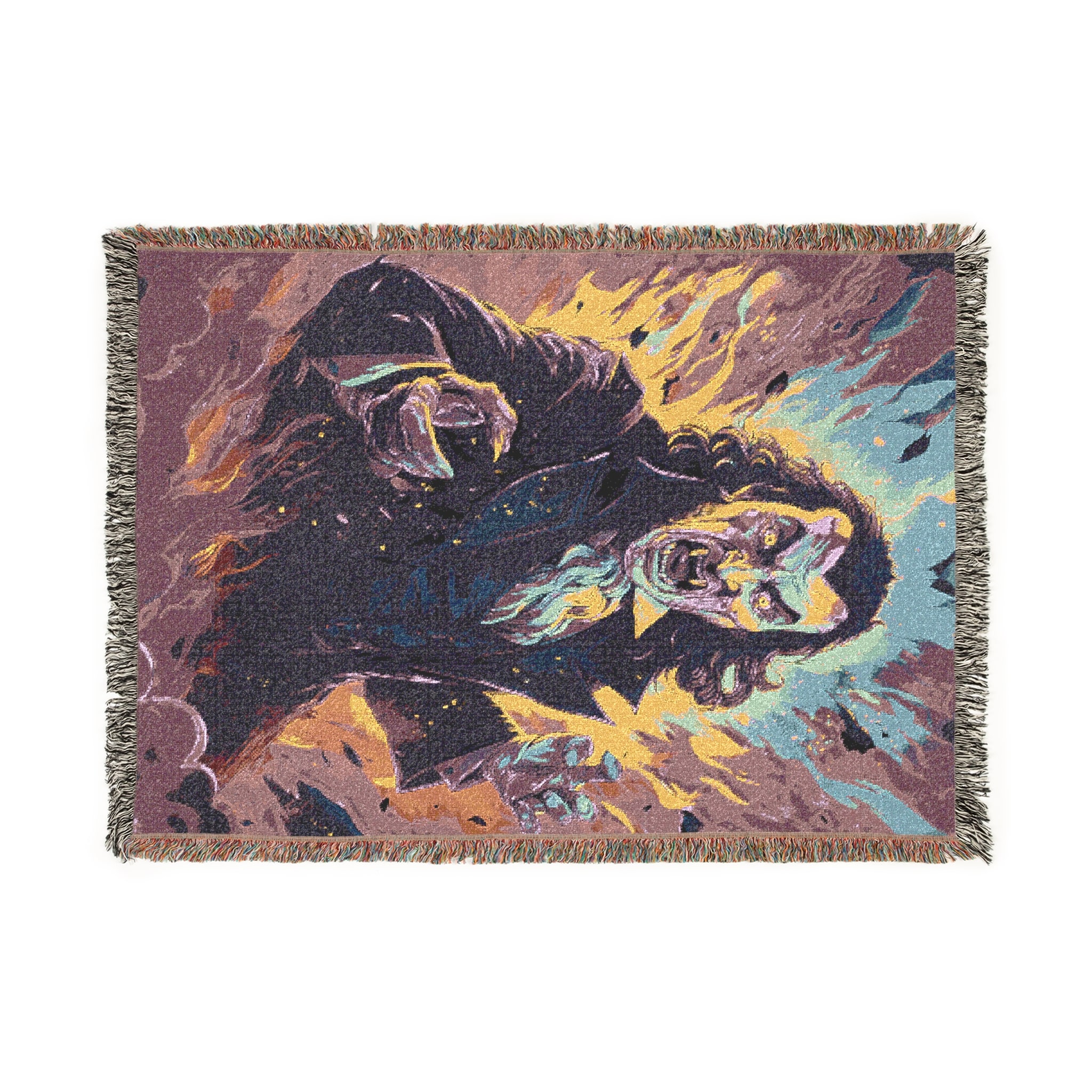 Dracula II Pop 60’s Art Style Woven Blanket, Cozy Throw for Halloween, Fall Decor, Perfect for Movie Nights, Gift for Monster Lovers, Home Accessories - Image 4