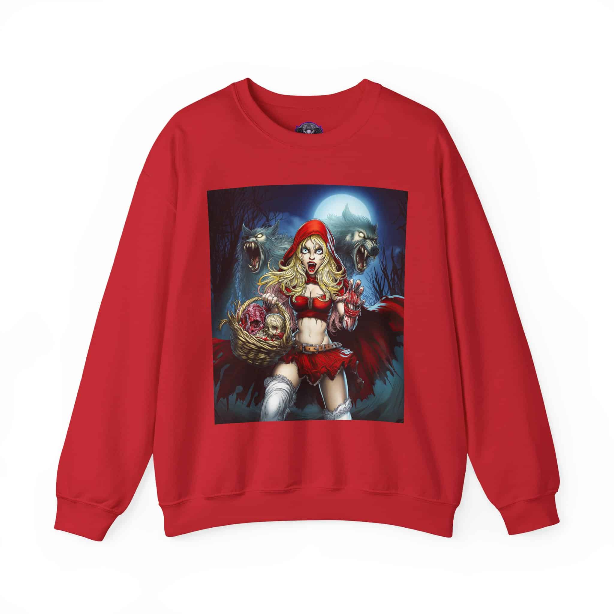 Vampire Red Riding Hood By Ghastly Wicked Tales 2025-02 Unisex Heavy Blend™ Crewneck Sweatshirt - Image 57