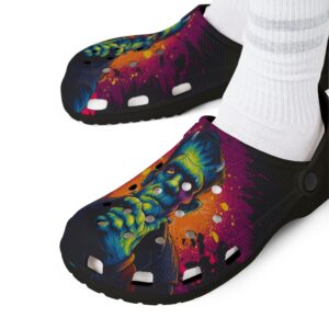 Frankenstein II Pop 60's Art Style Clog Style Shoes