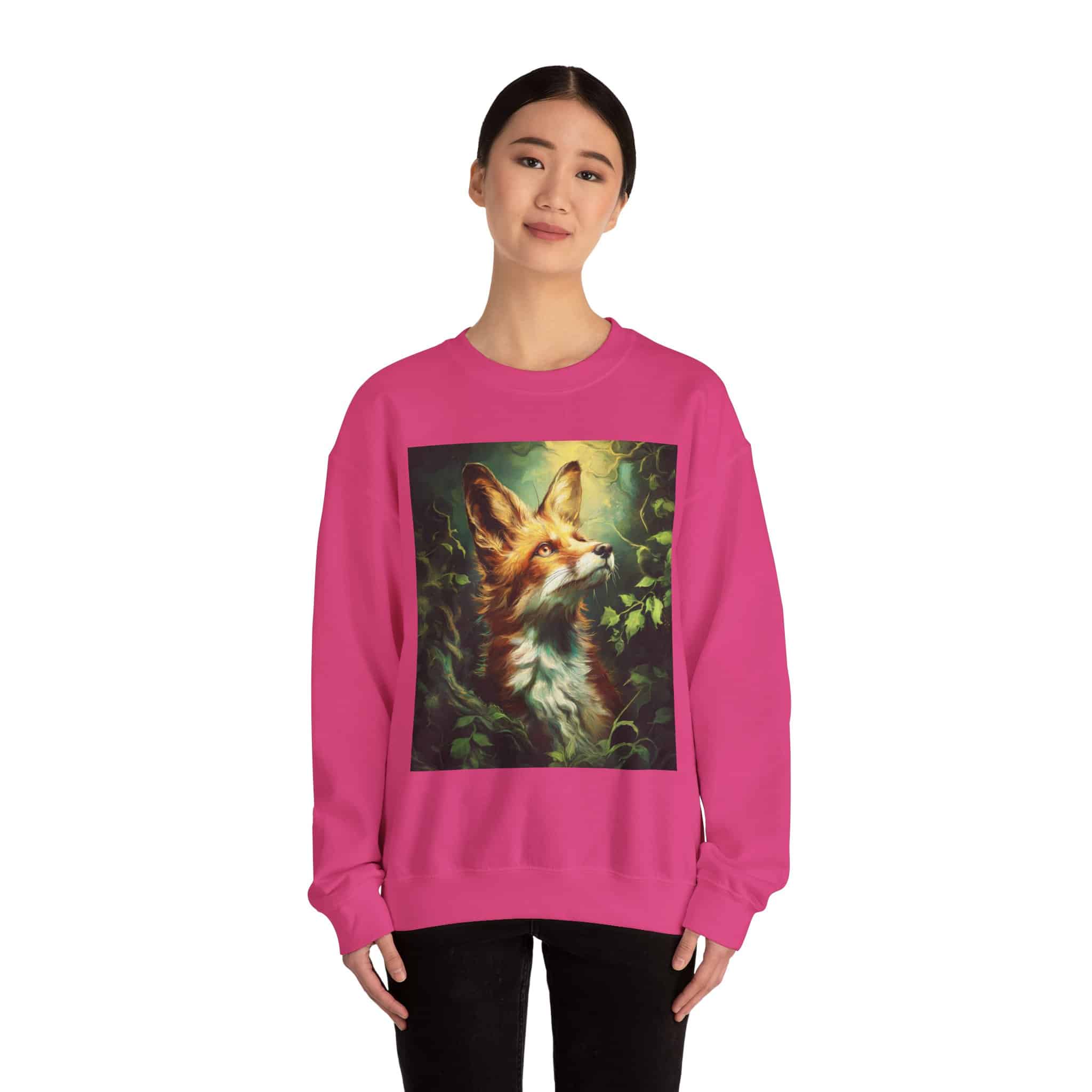 Fox In Brush Unisex Tee by Wyldesigns Unisex Heavy Blend™ Crewneck Sweatshirt - Image 28