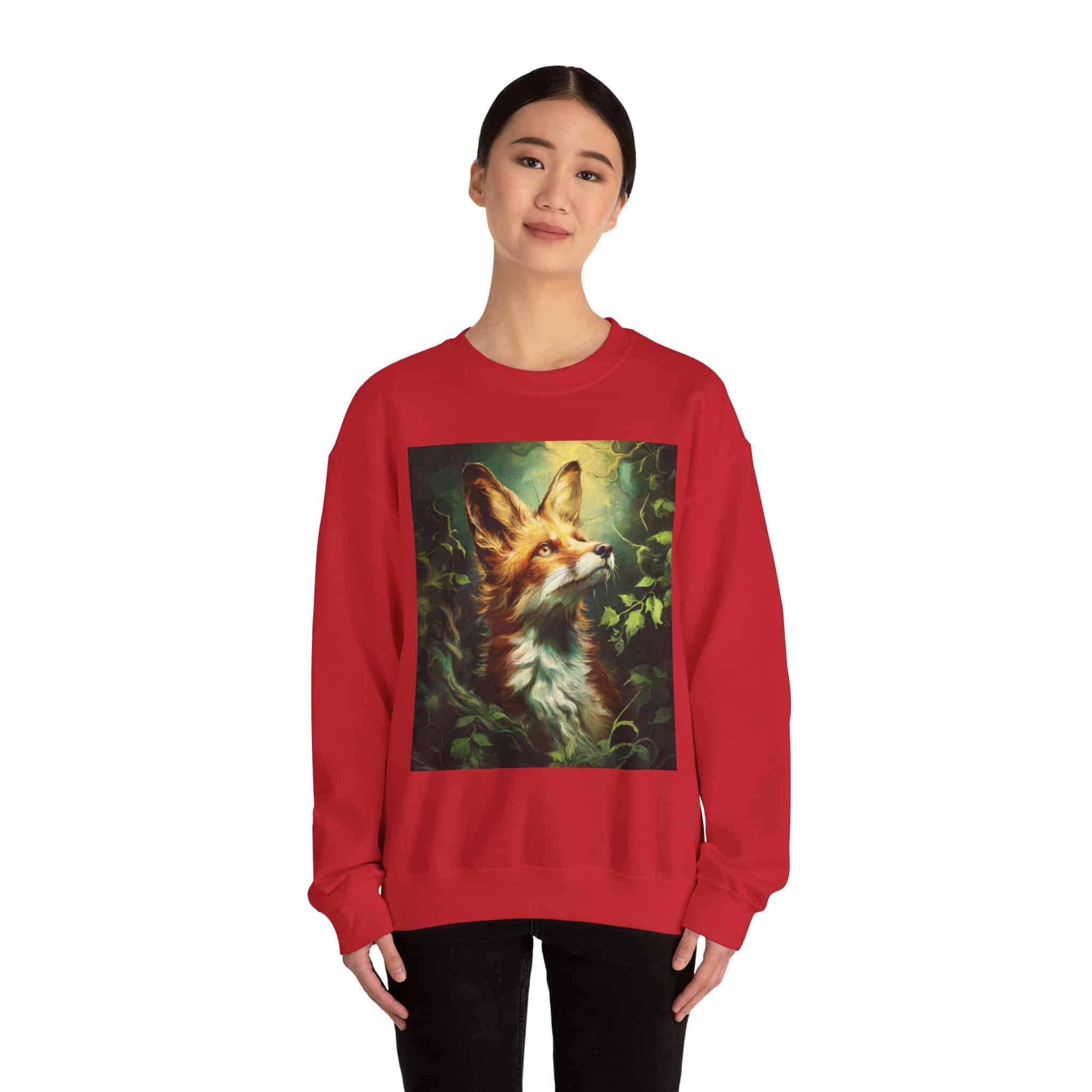 Fox In Brush Unisex Tee by Wyldesigns Unisex Heavy Blend™ Crewneck Sweatshirt - Image 30