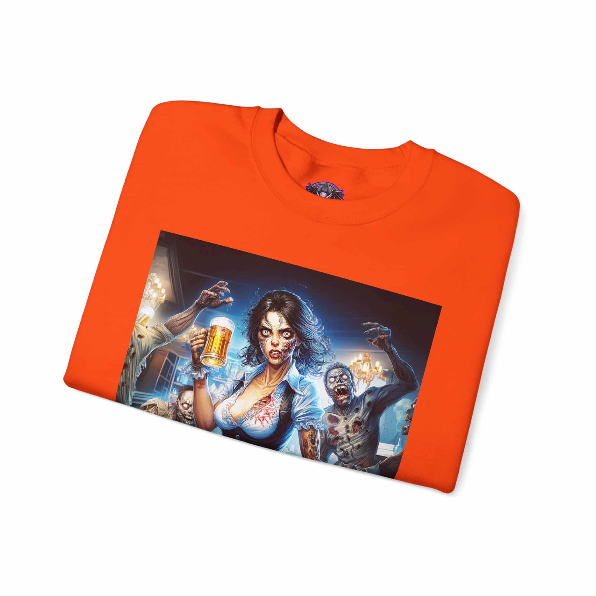 Zombies In Everyday Life Waitress 2025-03 Unisex Heavy Blend™ Crewneck Sweatshirt - Image 11