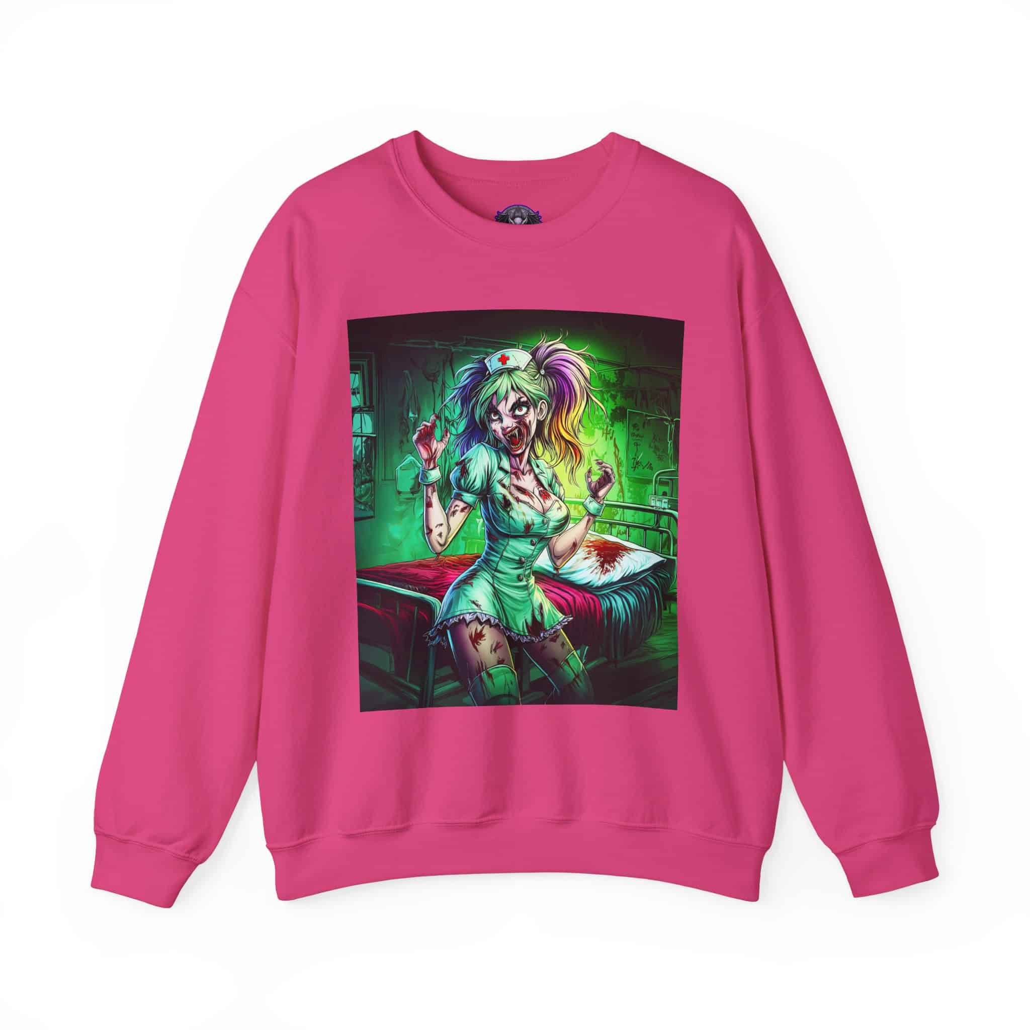 Undead Angels Zombie Nurse Lexi 001 Unisex Heavy Blend™ Crewneck Sweatshirt - Image 53