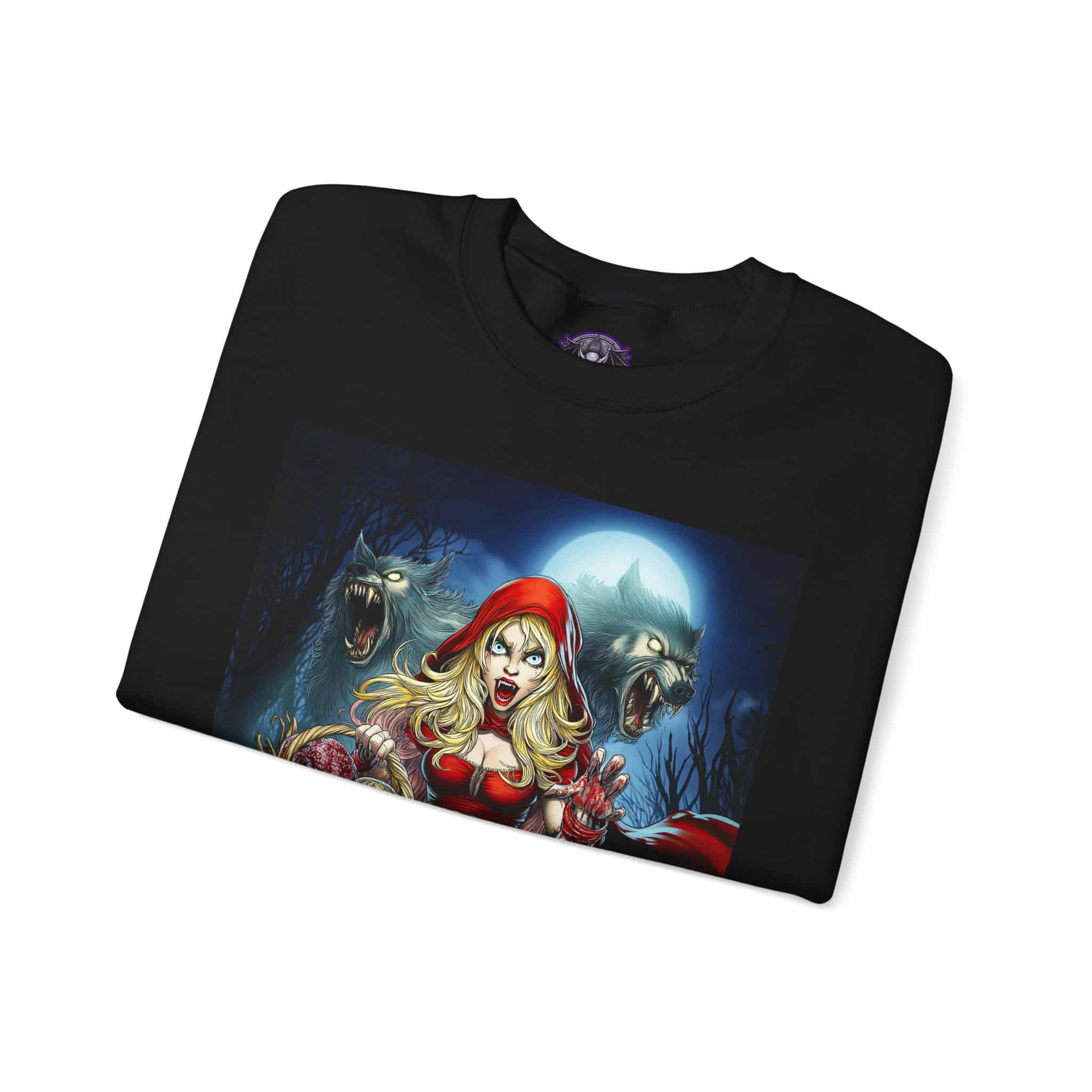 Vampire Red Riding Hood By Ghastly Wicked Tales 2025-02 Unisex Heavy Blend™ Crewneck Sweatshirt - Image 7