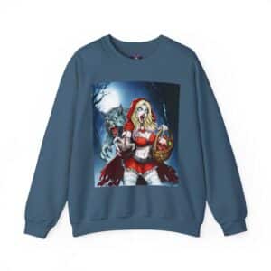 Vampire Red Riding Hood By Ghastly Wicked Tales 2025-01 Unisex Heavy Blend™ Crewneck Sweatshirt