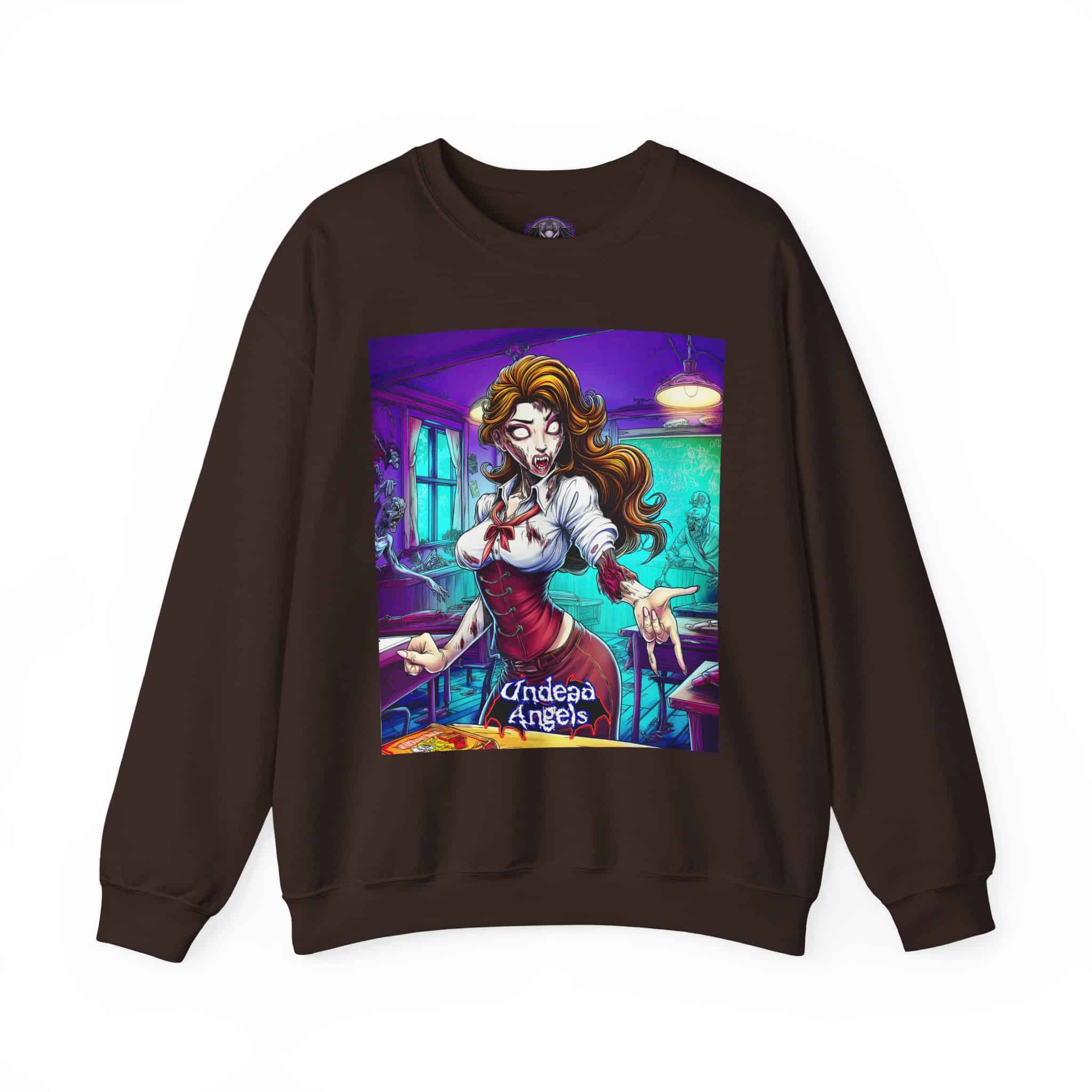 Undead Angels Teacher Charlotte Classic Reborn Style II Unisex Heavy Blend™ Crewneck Sweatshirt - Image 5