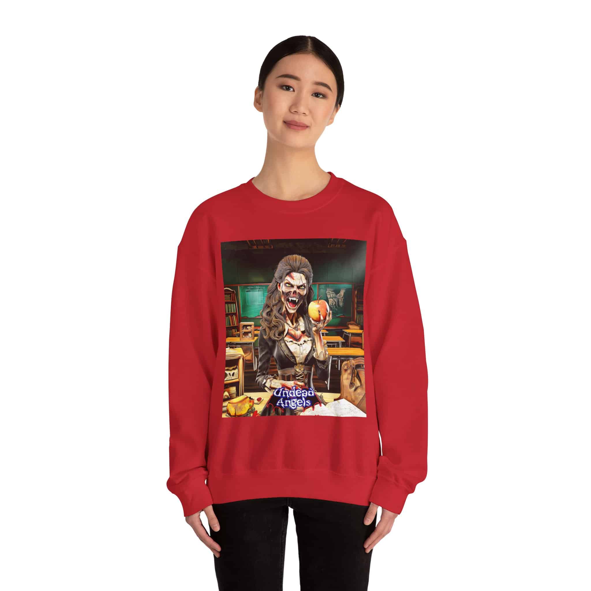 Undead Angels Teacher Charlotte Full Rot Unisex Heavy Blend™ Crewneck Sweatshirt - Image 30