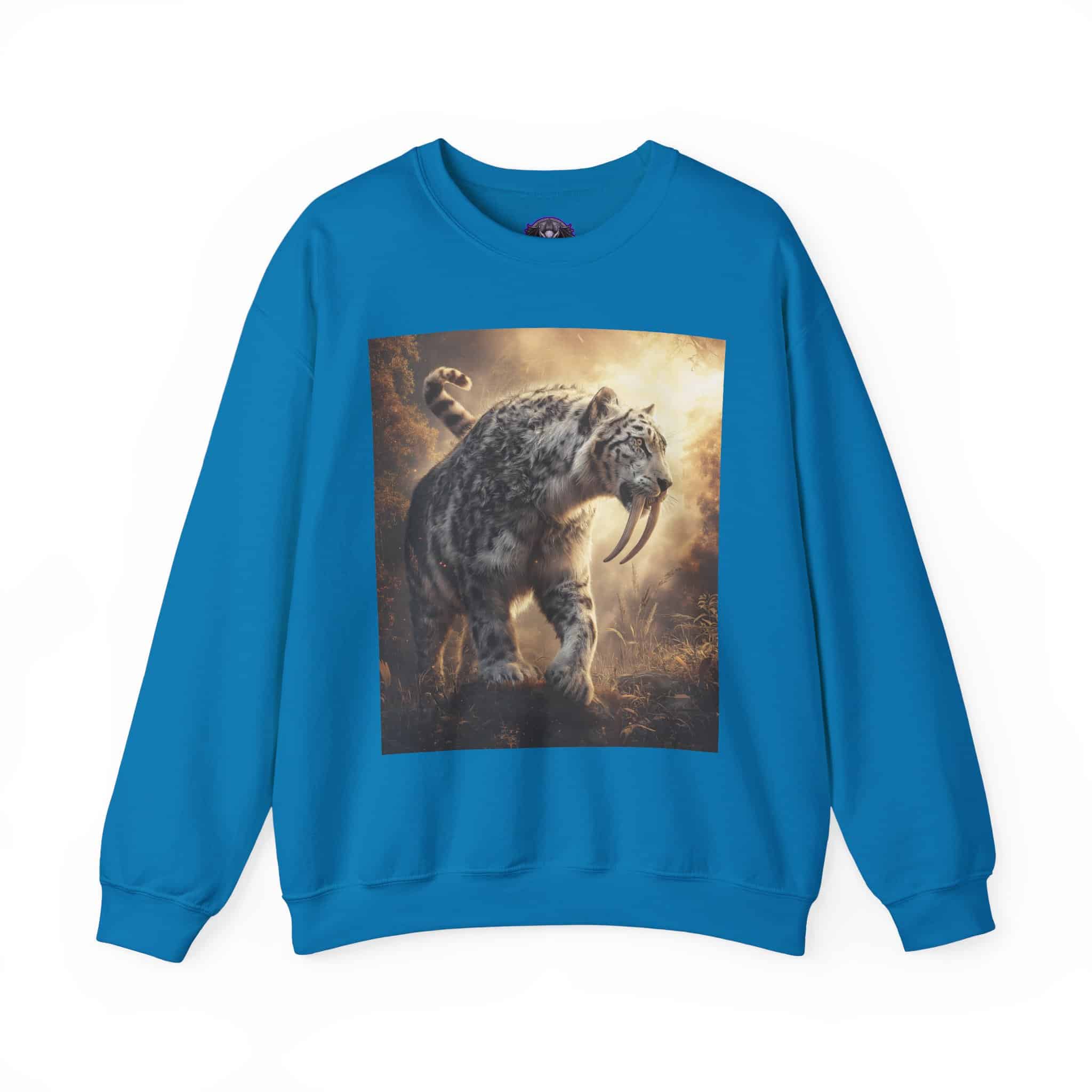 Prehistoric Smilodon aka Sabre-Tooth Tiger VIII Unisex Heavy Blend™ Crewneck Sweatshirt - Image 28
