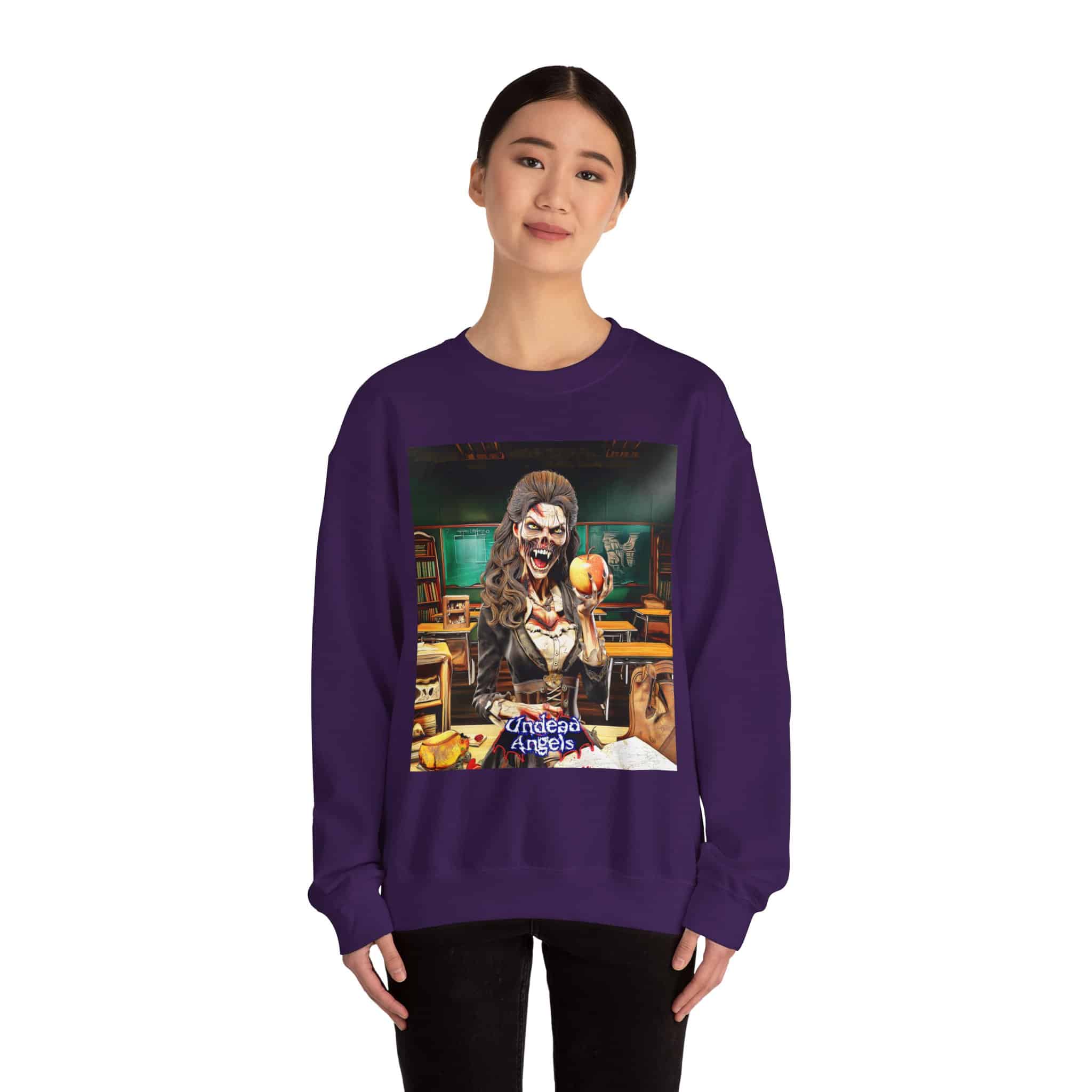 Undead Angels Teacher Charlotte Full Rot Unisex Heavy Blend™ Crewneck Sweatshirt - Image 26