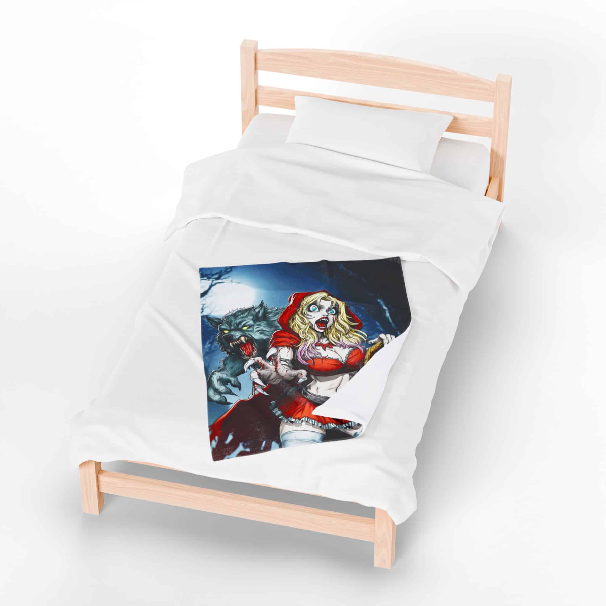 Vampire Red Riding Hood By Ghastly Wicked Tales 2025-01 Plush Blanket, Cozy Throw for Fall Decor, Fairy Tales - Image 16