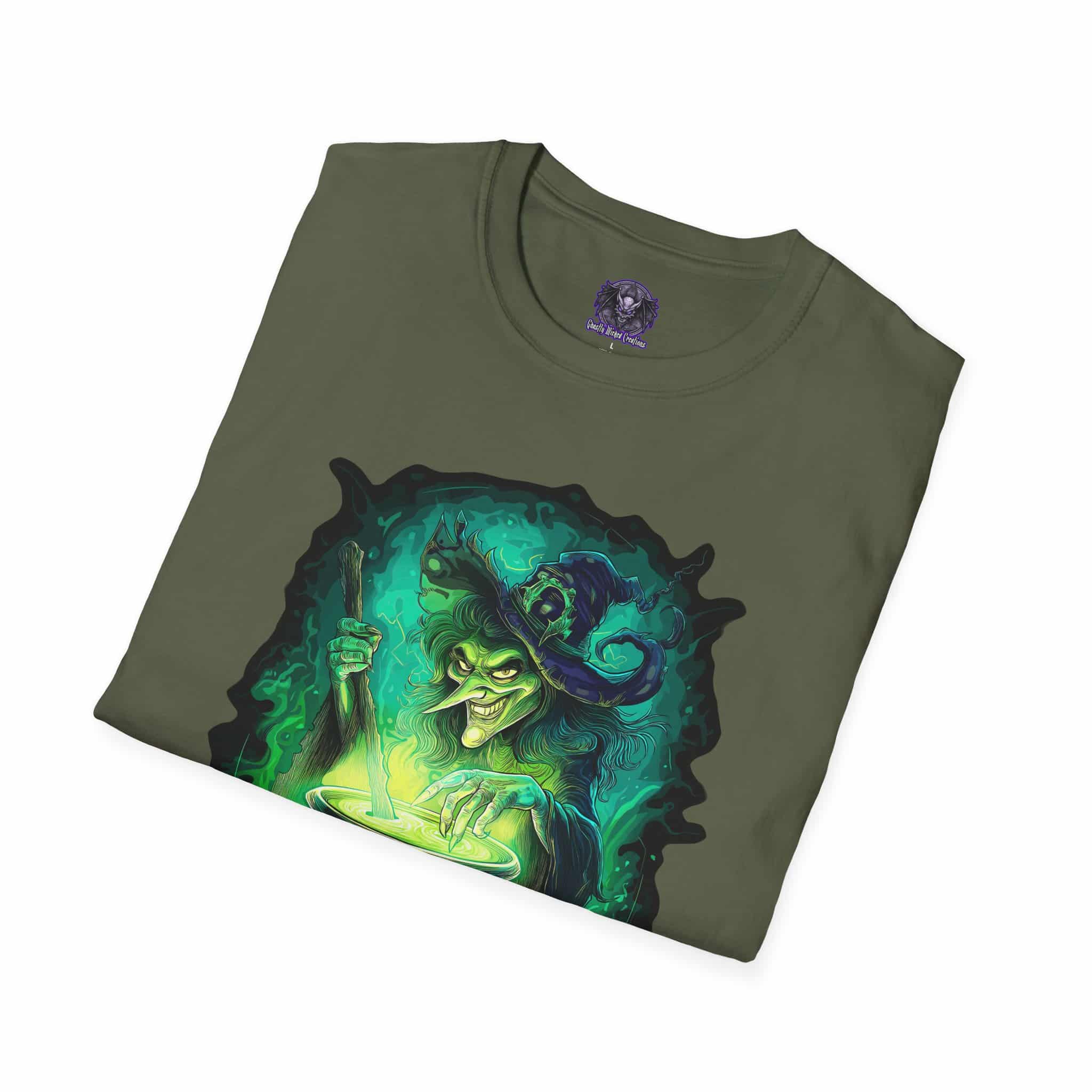 Ghastly Wicked Cauldron Witch Unisex T-Shirt - Image 16