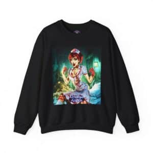 Undead Angels Zombie Nurse Abigail Reborn Style II-BZ Unisex Heavy Blend™ Crewneck Sweatshirt