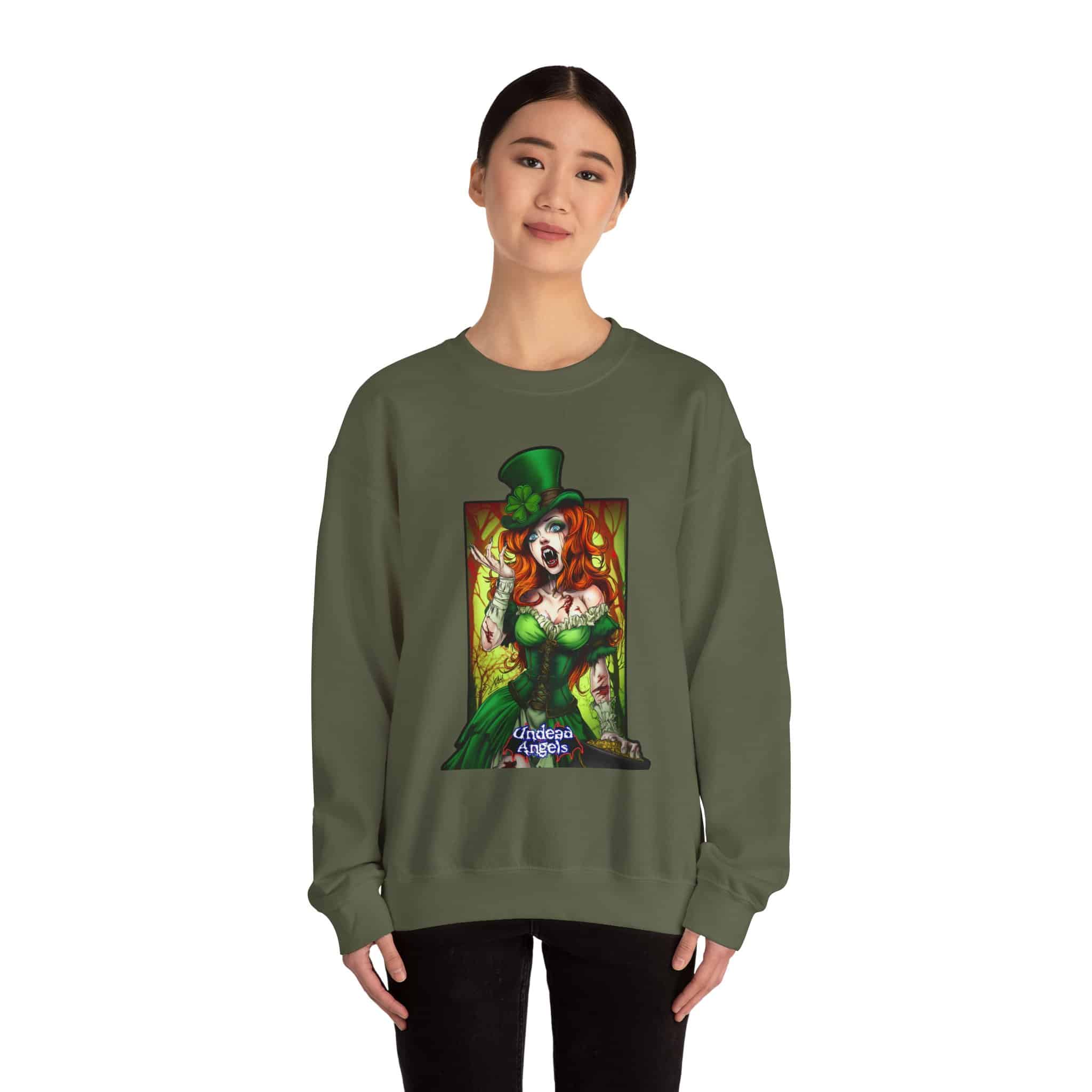 Undead Angels Leprechaun Queen Fiona Classic Reborn Style IV Unisex Heavy Blend™ Crewneck Sweatshirt - Image 24