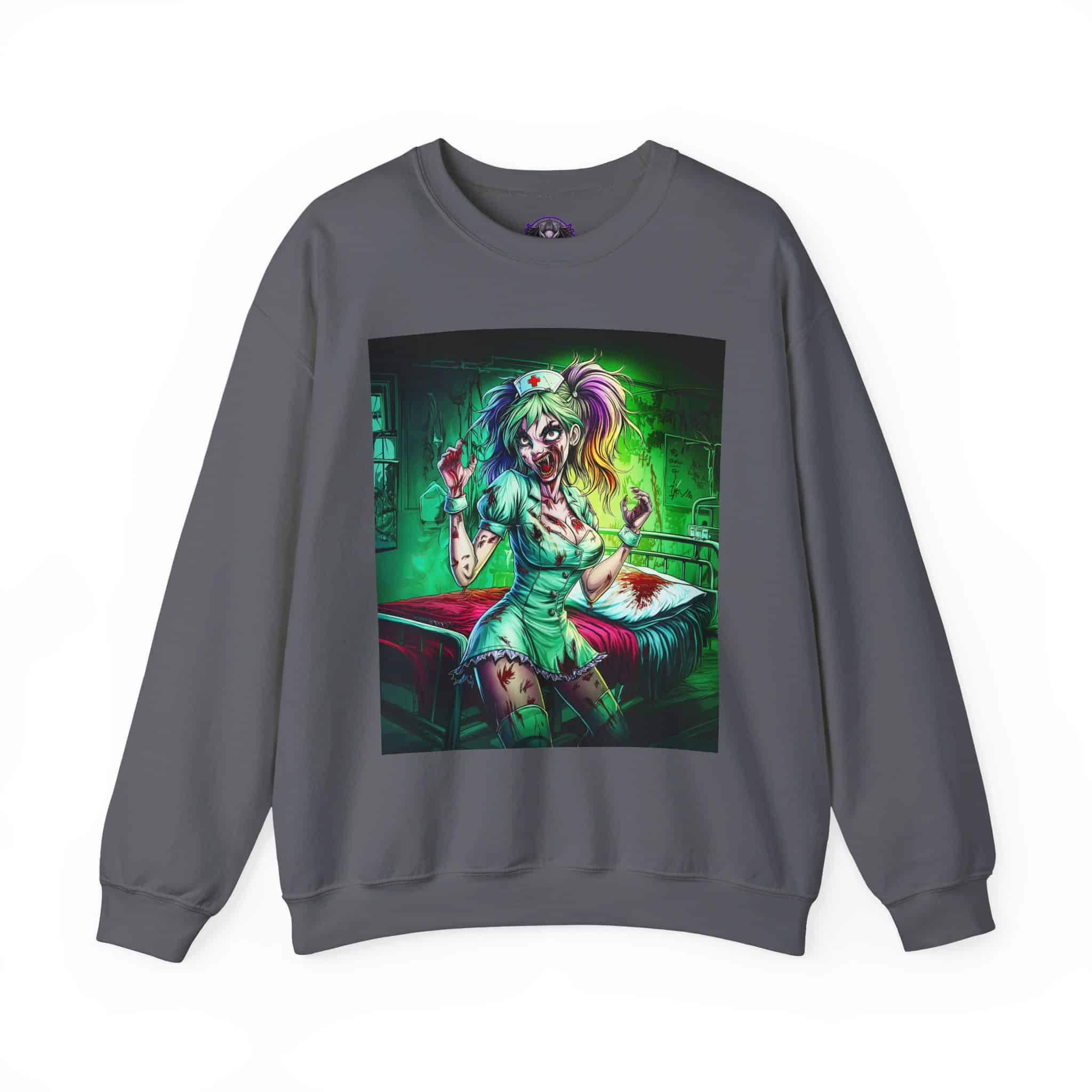 Undead Angels Zombie Nurse Lexi 001 Unisex Heavy Blend™ Crewneck Sweatshirt - Image 37