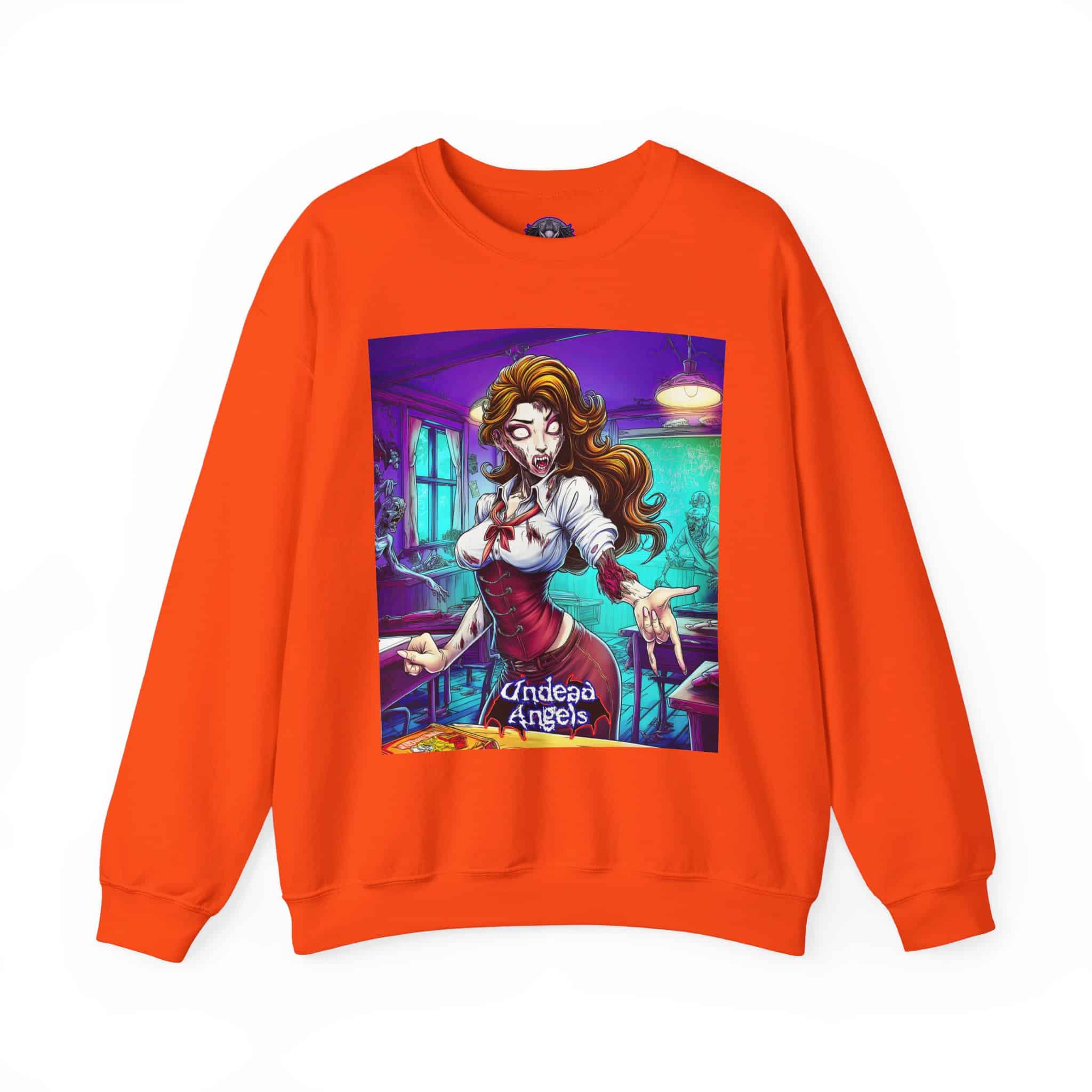 Undead Angels Teacher Charlotte Classic Reborn Style II Unisex Heavy Blend™ Crewneck Sweatshirt - Image 9