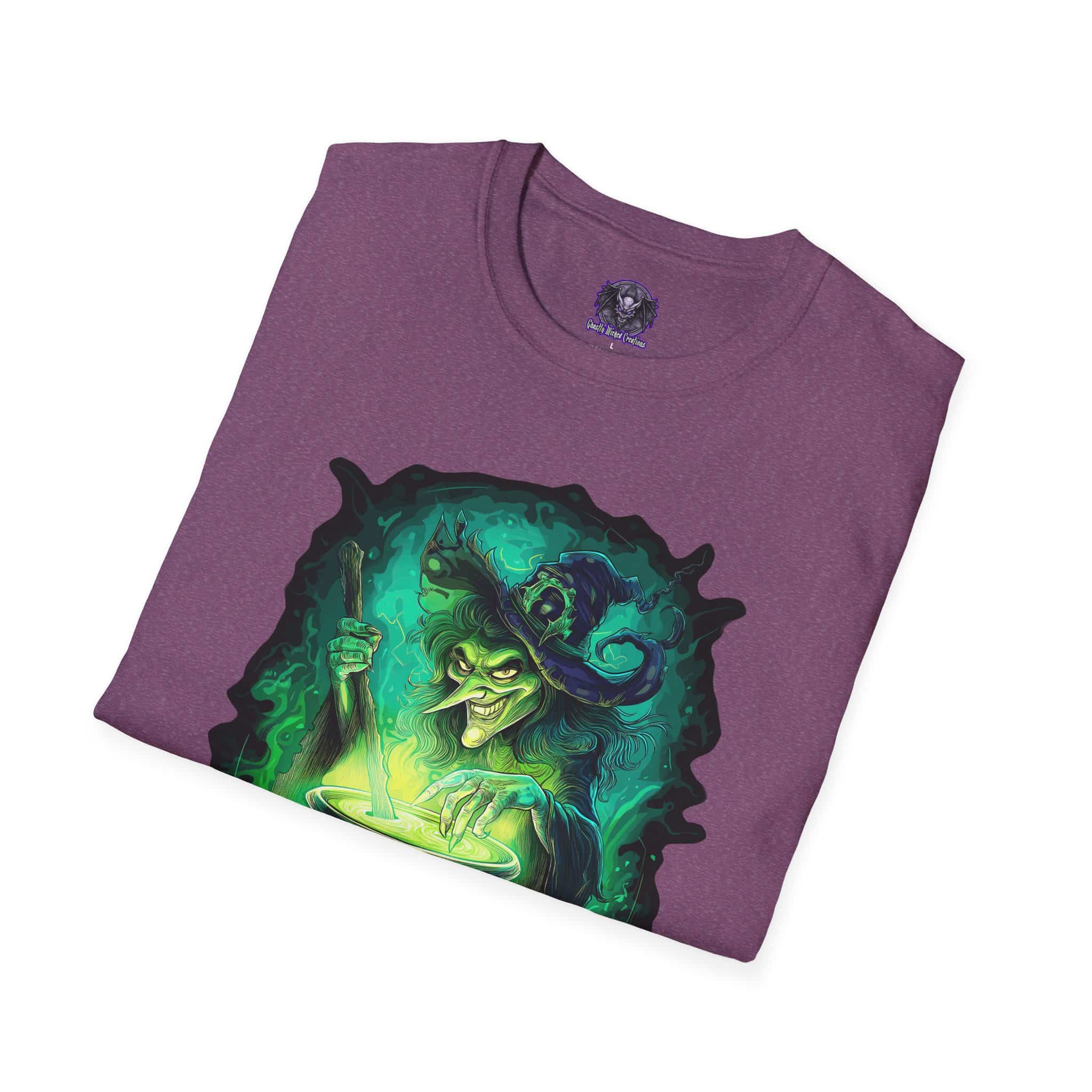 Ghastly Wicked Cauldron Witch Unisex T-Shirt - Image 48
