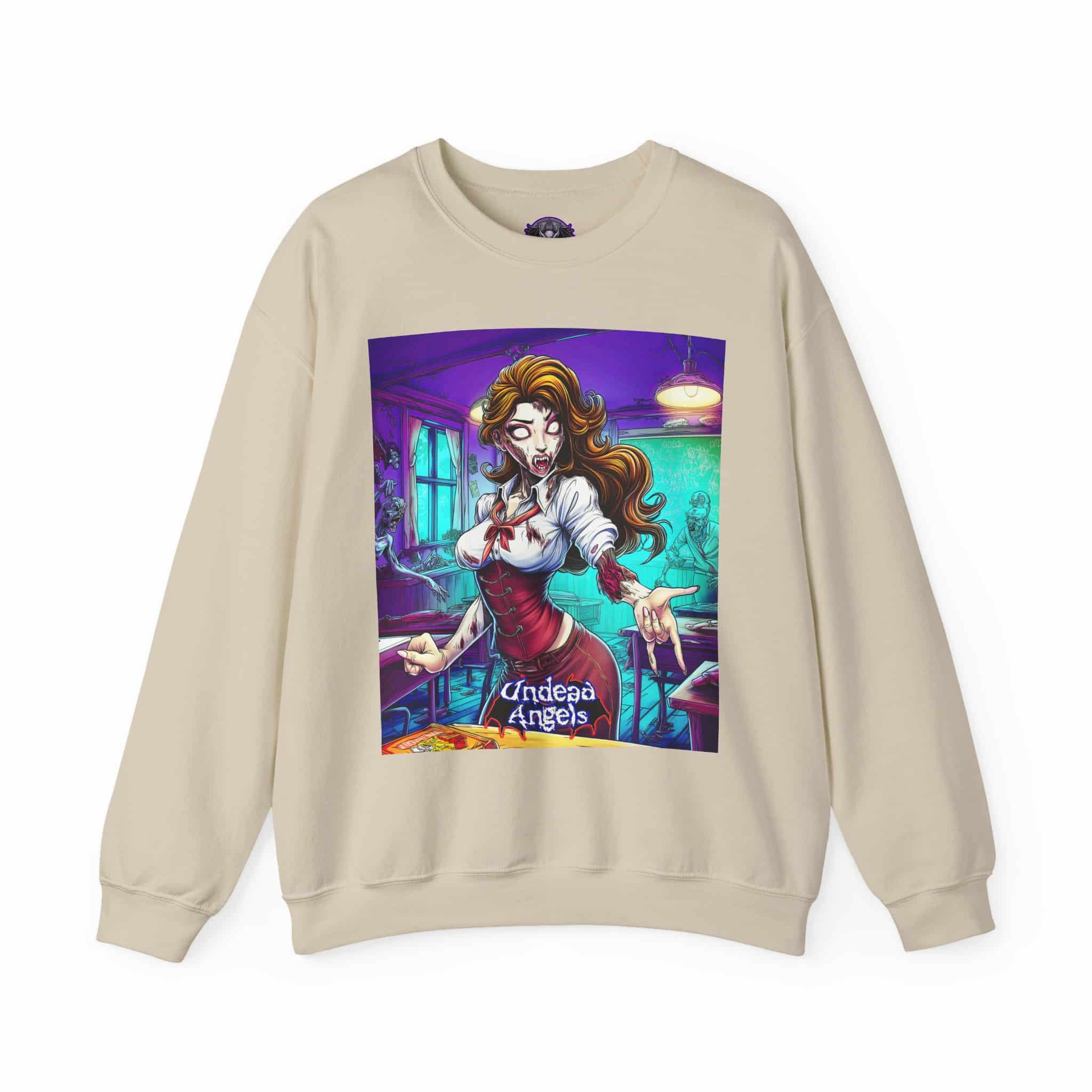 Undead Angels Teacher Charlotte Classic Reborn Style II Unisex Heavy Blend™ Crewneck Sweatshirt - Image 7