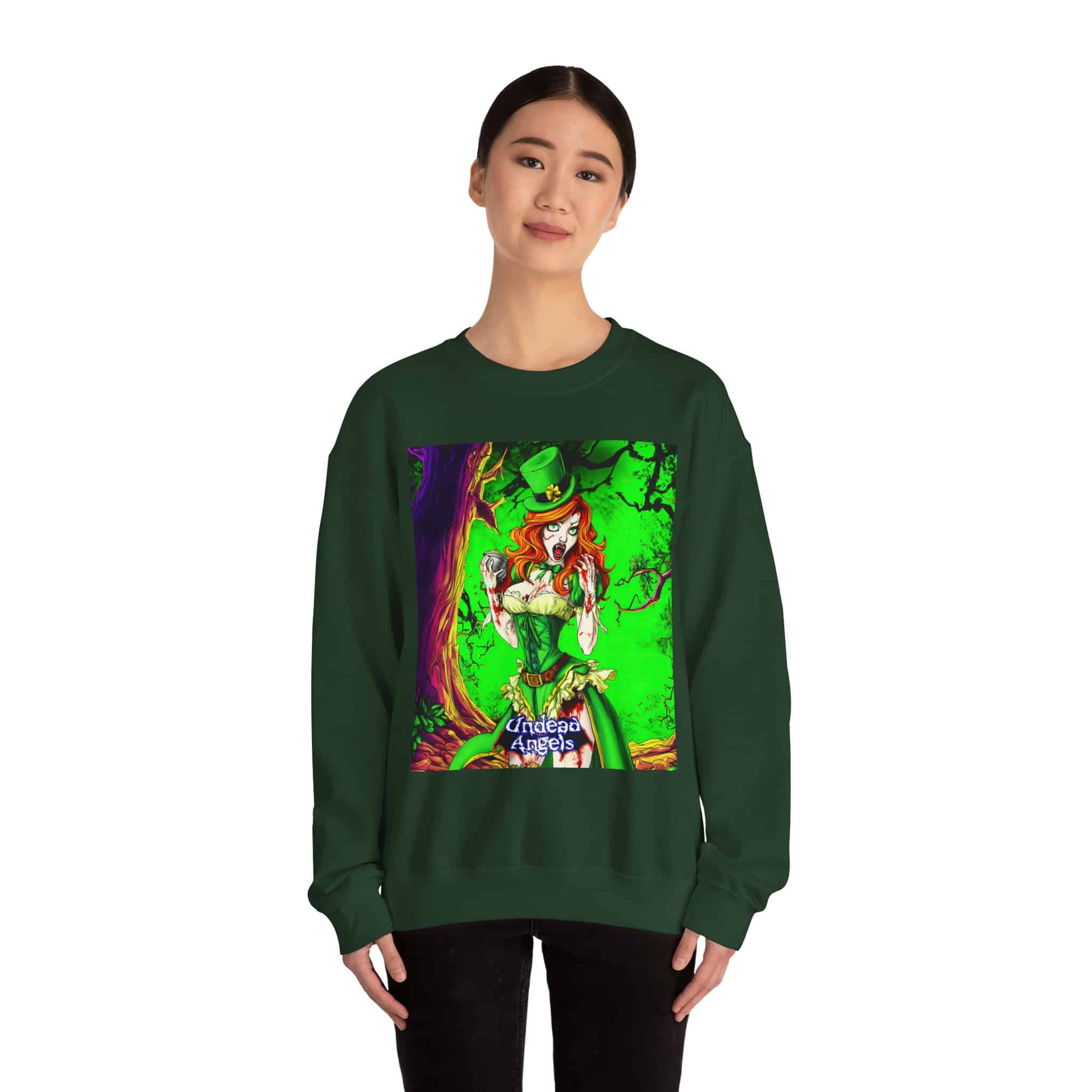 Undead Angels Leprechaun Queen Fiona Classic Reborn Style II Unisex Heavy Blend™ Crewneck Sweatshirt - Image 16