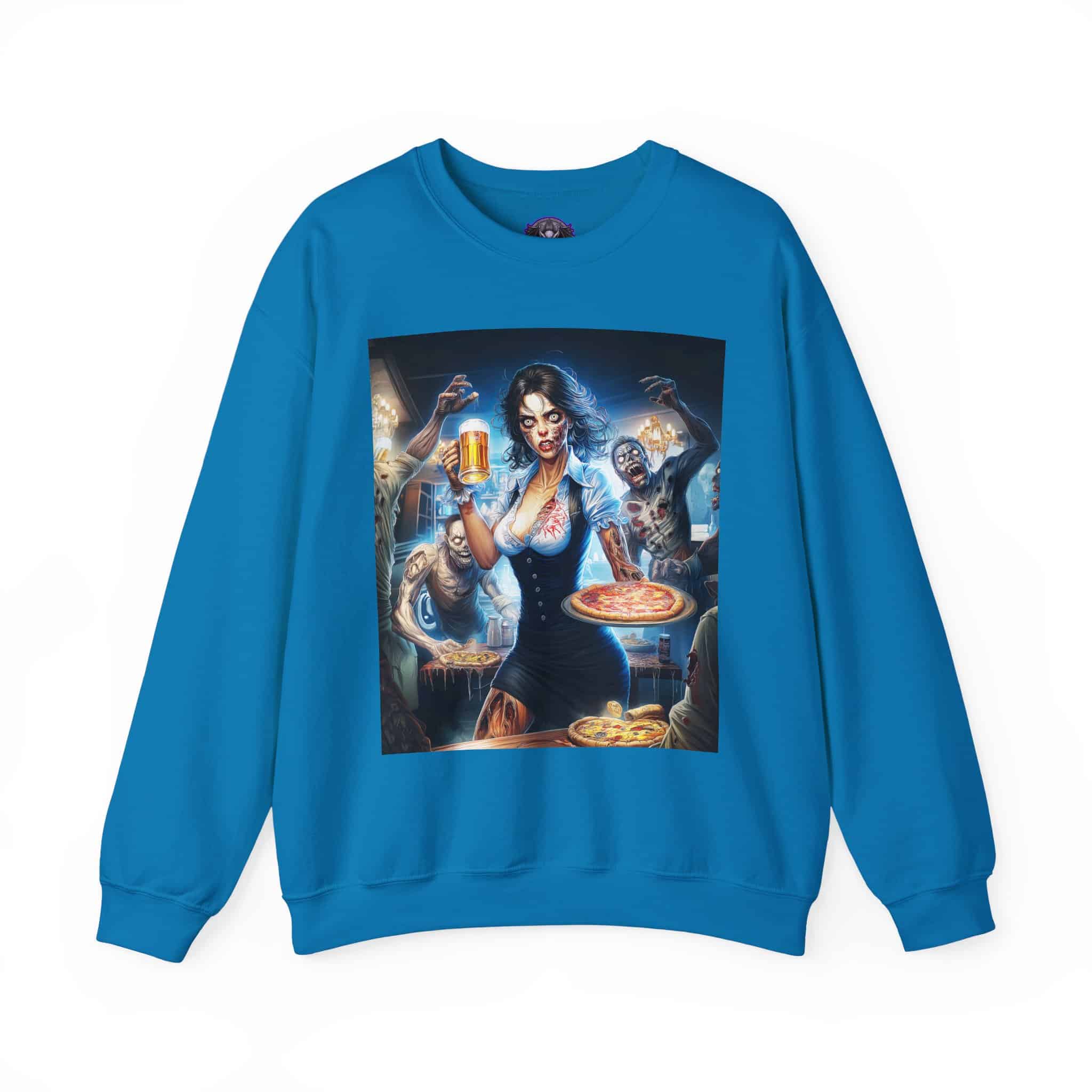 Zombies In Everyday Life Waitress 2025-03 Unisex Heavy Blend™ Crewneck Sweatshirt - Image 33
