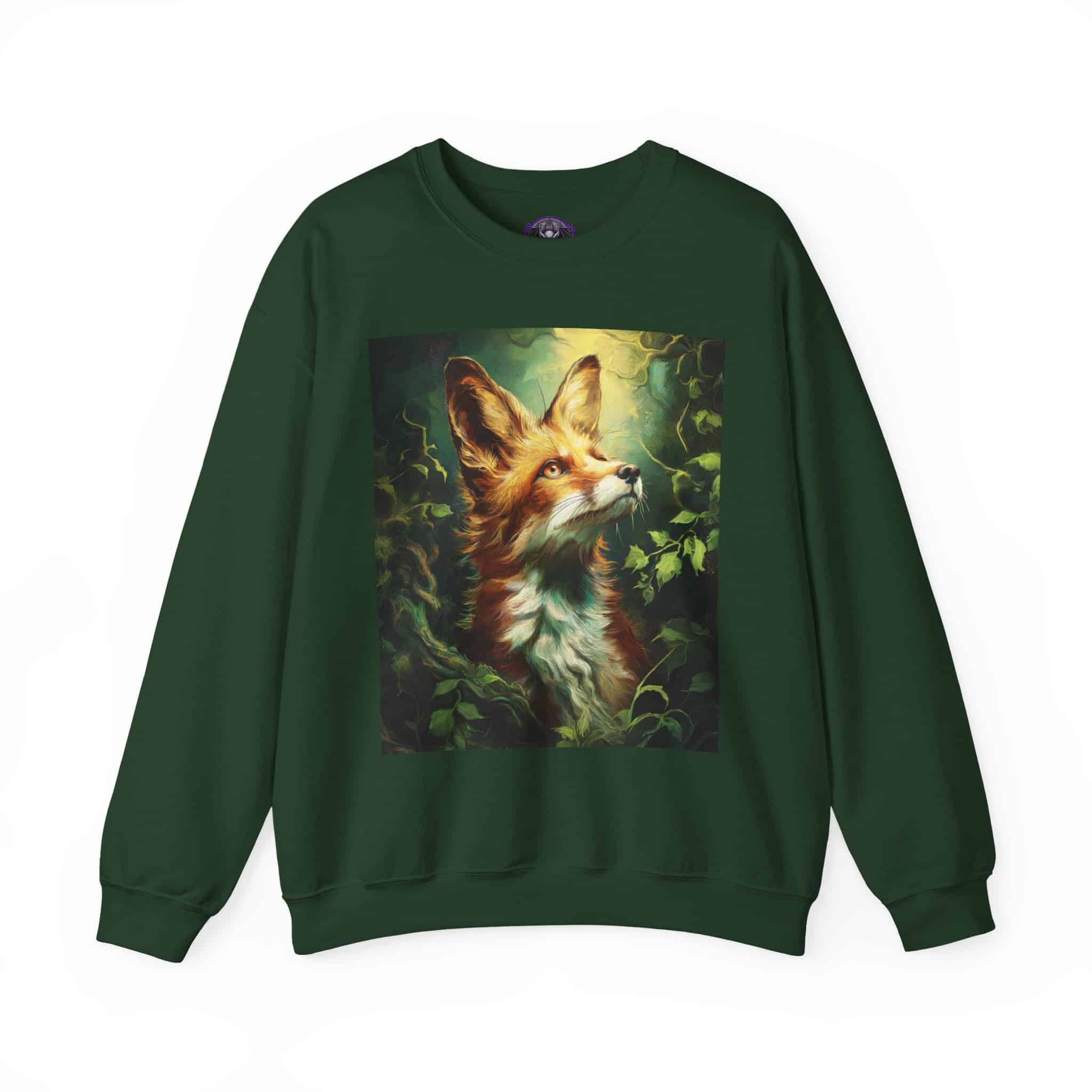 Fox In Brush Unisex Tee by Wyldesigns Unisex Heavy Blend™ Crewneck Sweatshirt
