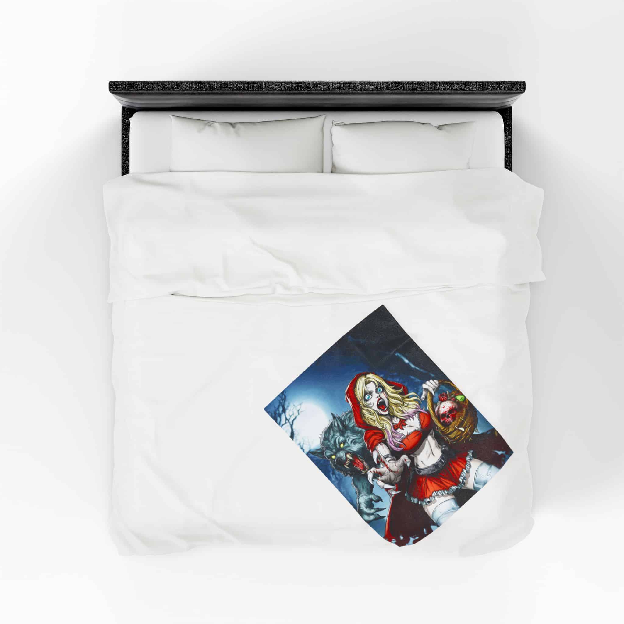 Vampire Red Riding Hood By Ghastly Wicked Tales 2025-01 Plush Blanket, Cozy Throw for Fall Decor, Fairy Tales - Image 13