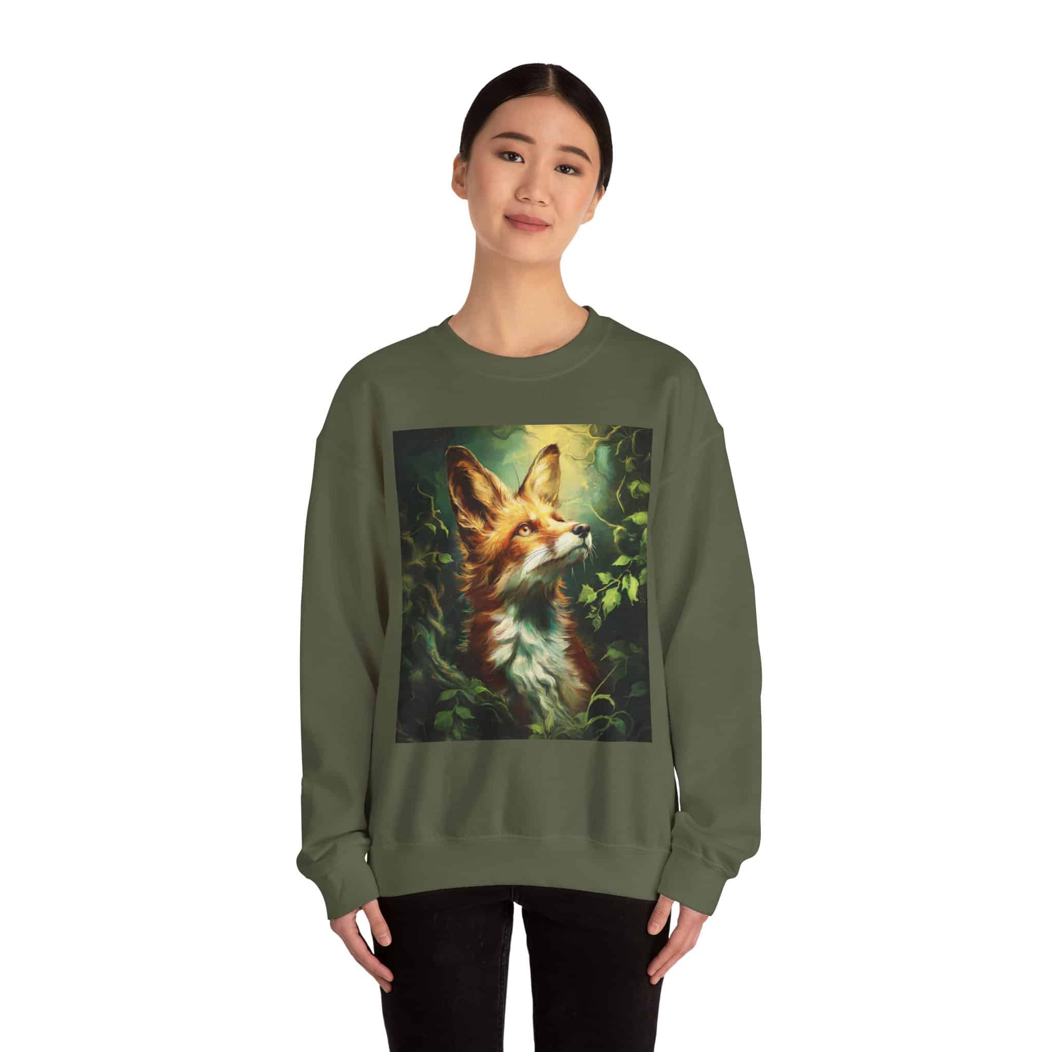 Fox In Brush Unisex Tee by Wyldesigns Unisex Heavy Blend™ Crewneck Sweatshirt - Image 12