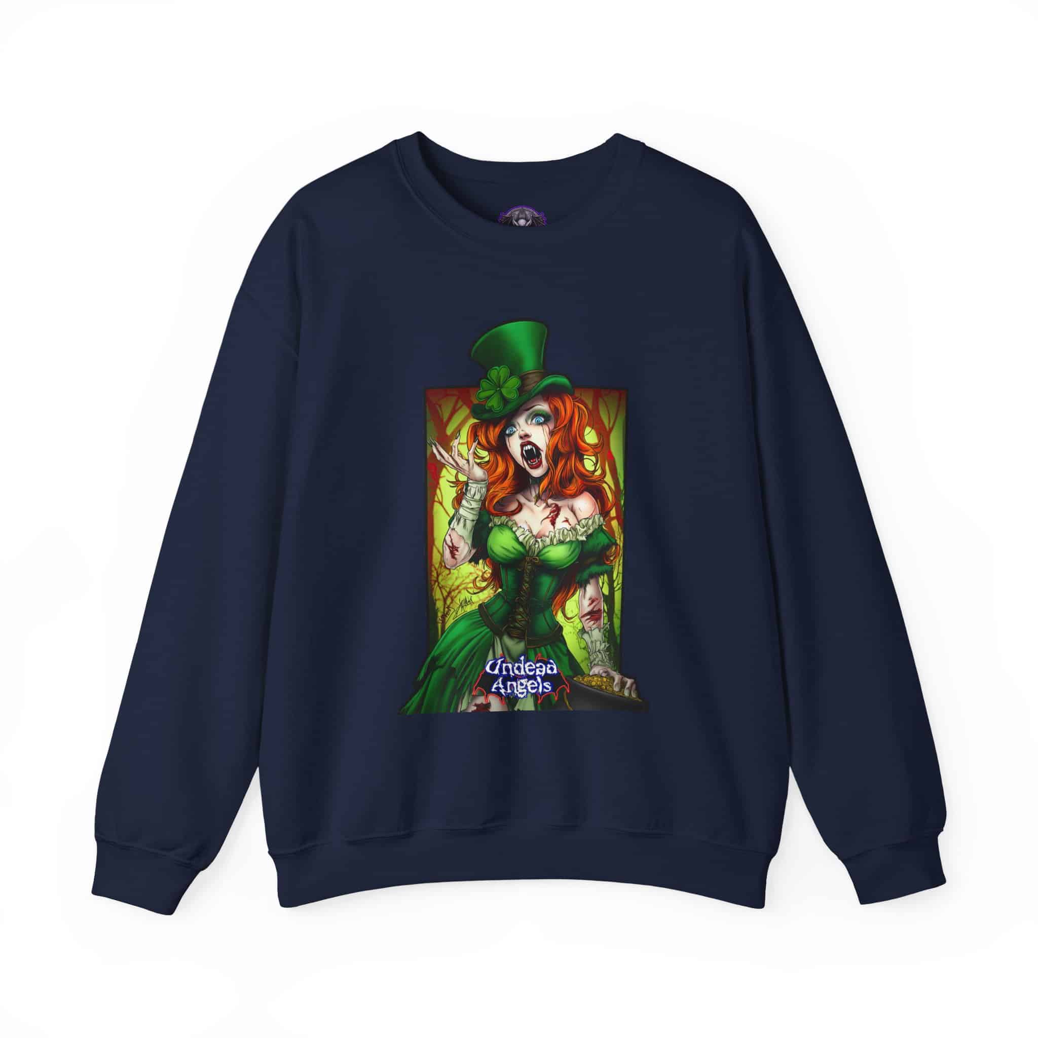 Undead Angels Leprechaun Queen Fiona Classic Reborn Style IV Unisex Heavy Blend™ Crewneck Sweatshirt - Image 45