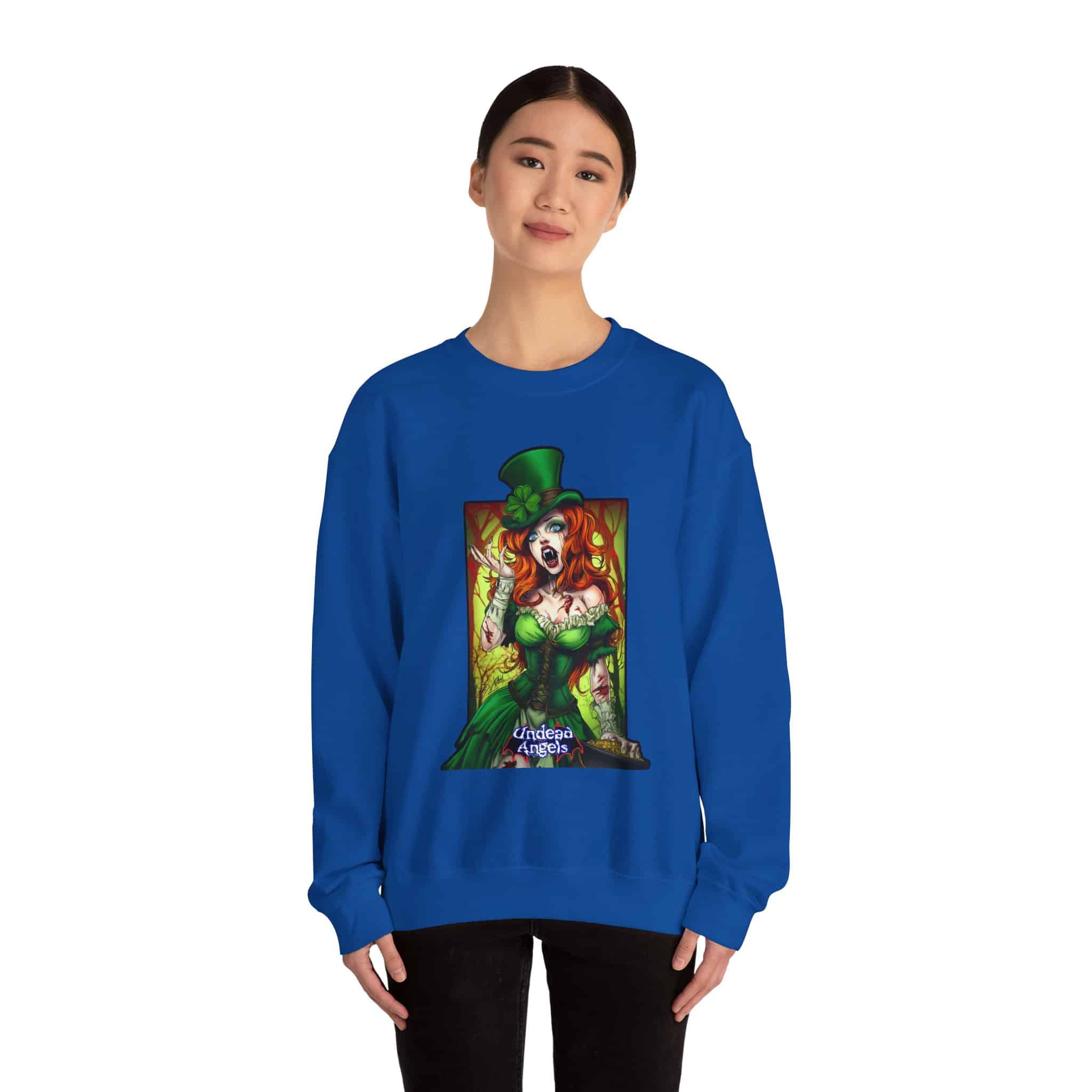 Undead Angels Leprechaun Queen Fiona Classic Reborn Style IV Unisex Heavy Blend™ Crewneck Sweatshirt - Image 44