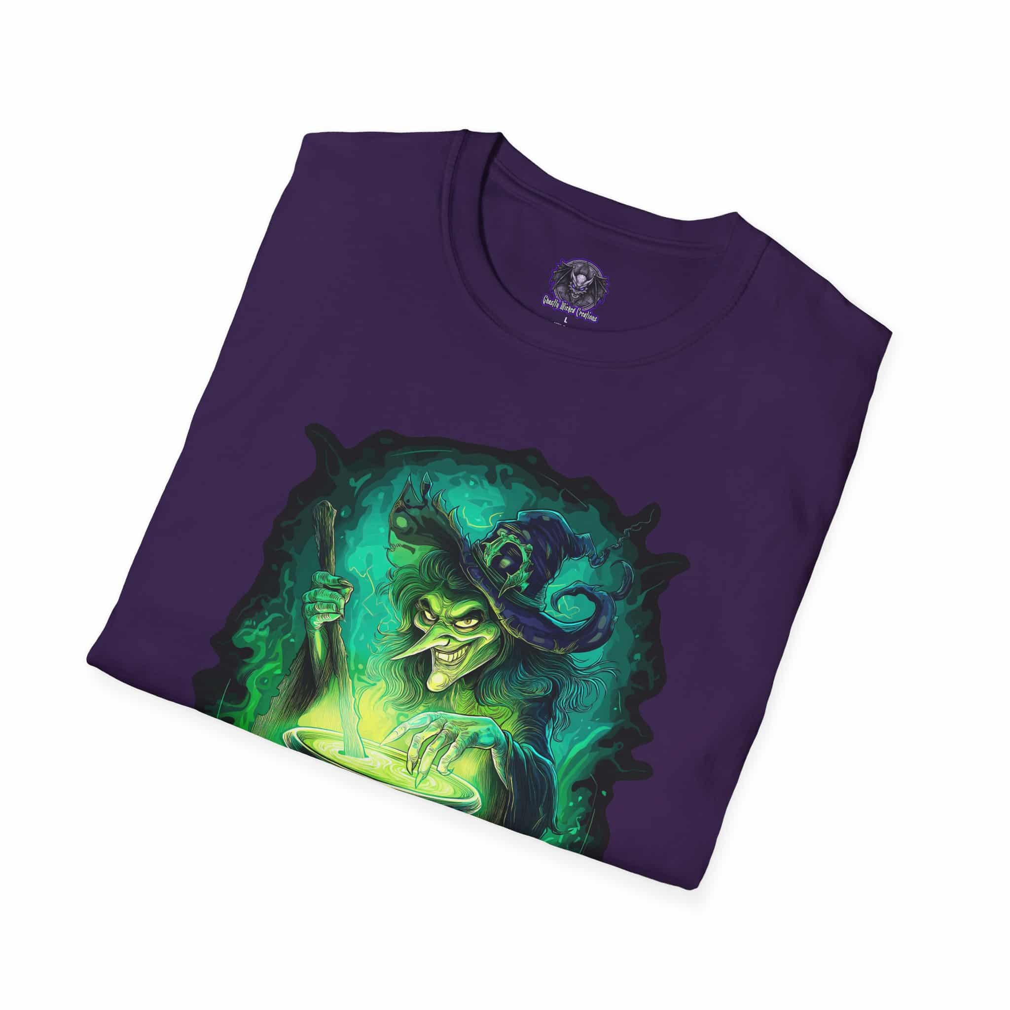 Ghastly Wicked Cauldron Witch Unisex T-Shirt - Image 44