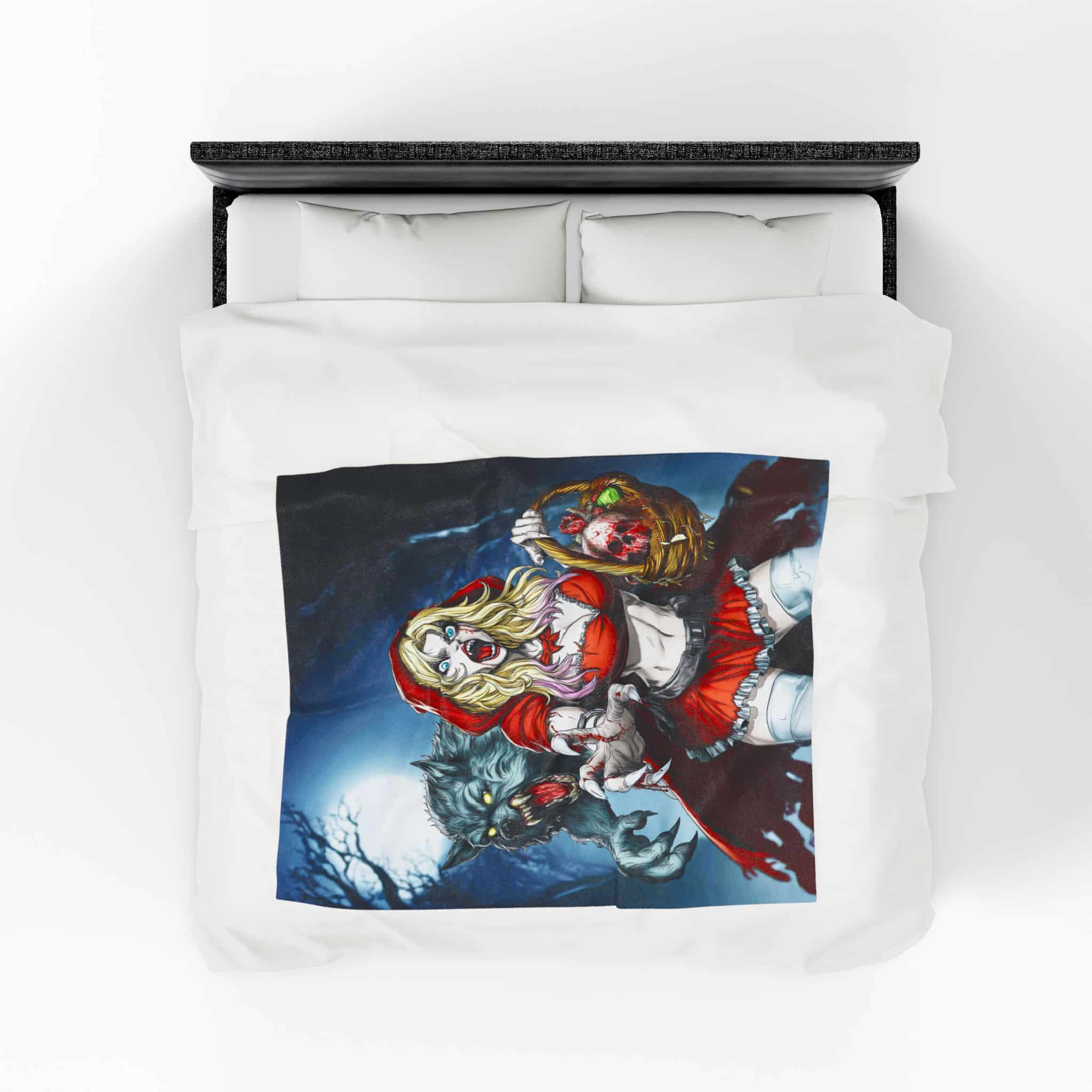 Vampire Red Riding Hood By Ghastly Wicked Tales 2025-01 Plush Blanket, Cozy Throw for Fall Decor, Fairy Tales - Image 5