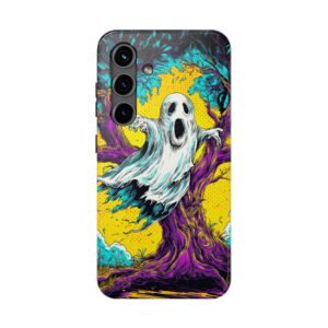 Ghost & Spooky Tree Pop 60’s Art Style Samsung S21, S22, S23, & S24 Tough Phone Cases