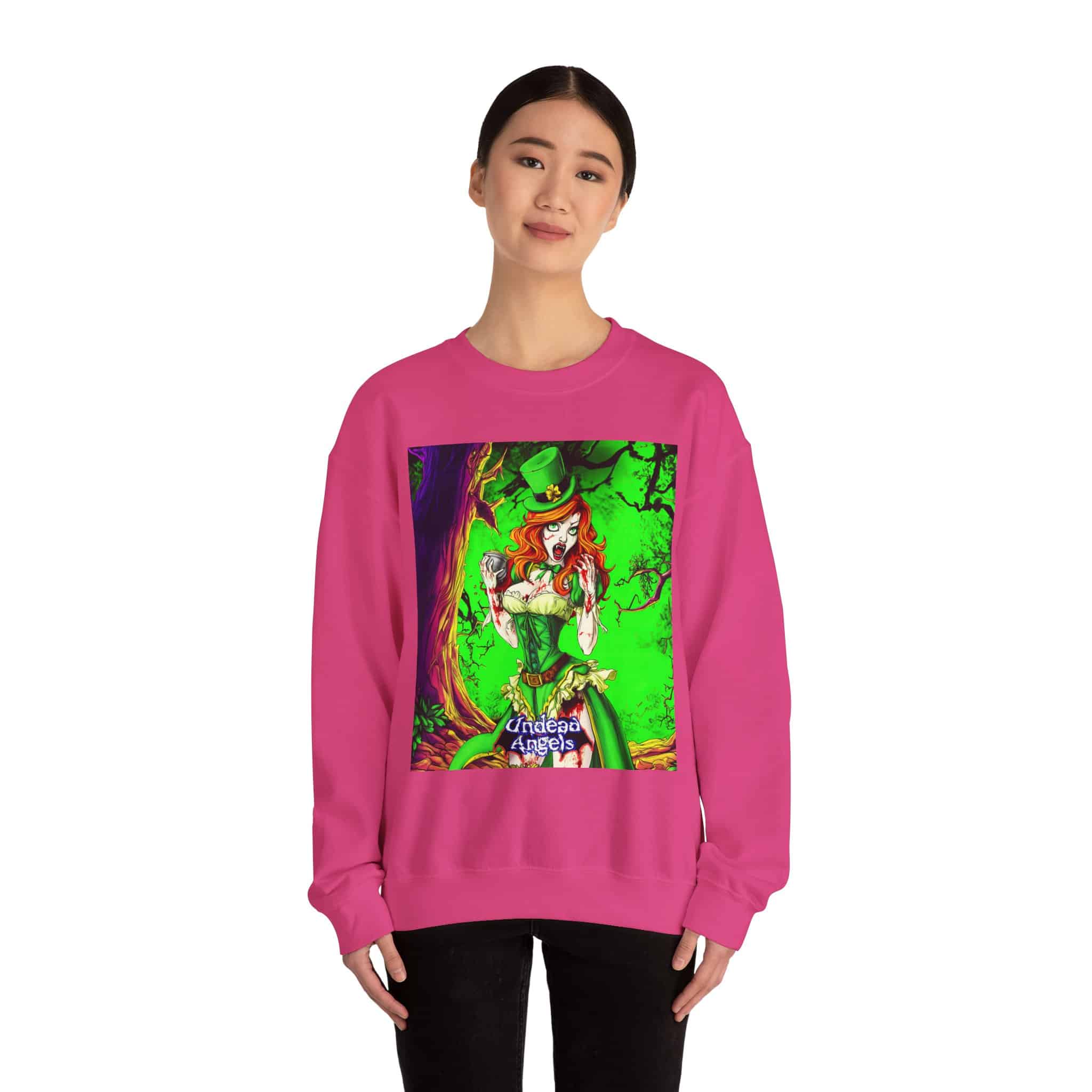Undead Angels Leprechaun Queen Fiona Classic Reborn Style II Unisex Heavy Blend™ Crewneck Sweatshirt - Image 28