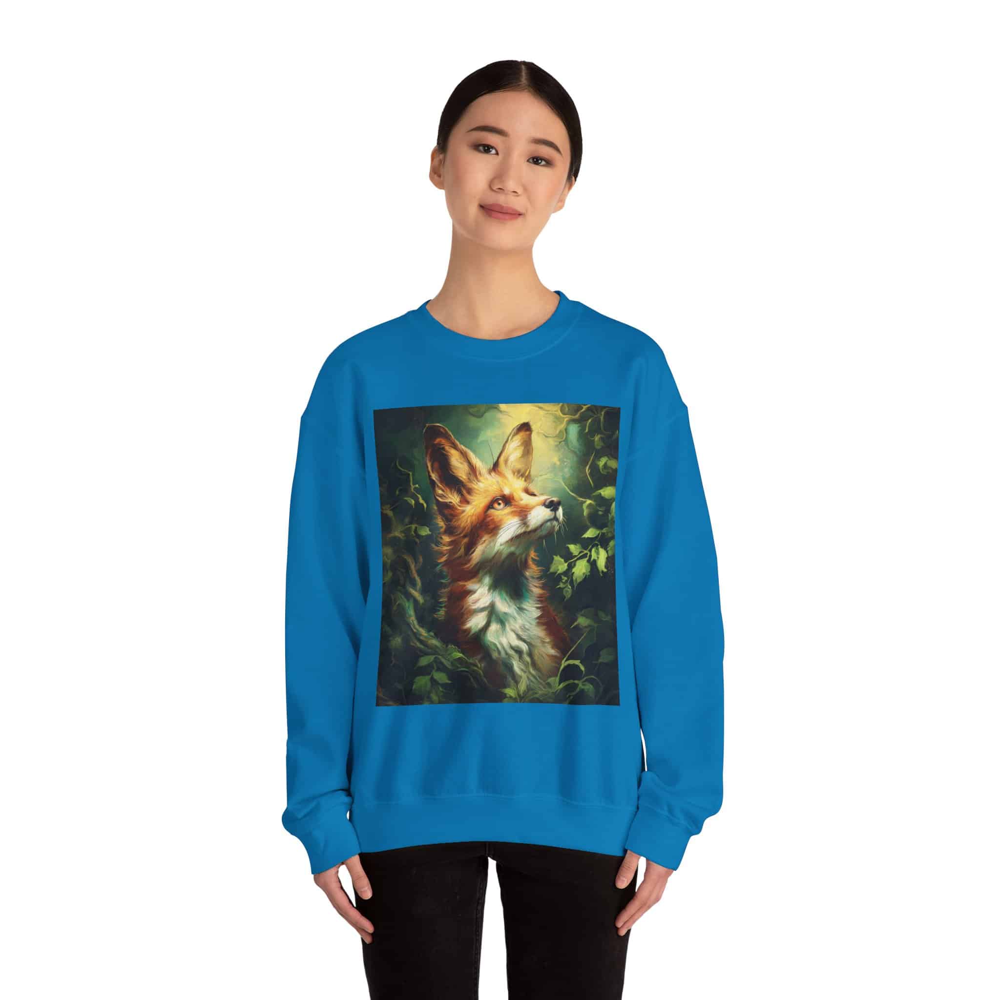 Fox In Brush Unisex Tee by Wyldesigns Unisex Heavy Blend™ Crewneck Sweatshirt - Image 18