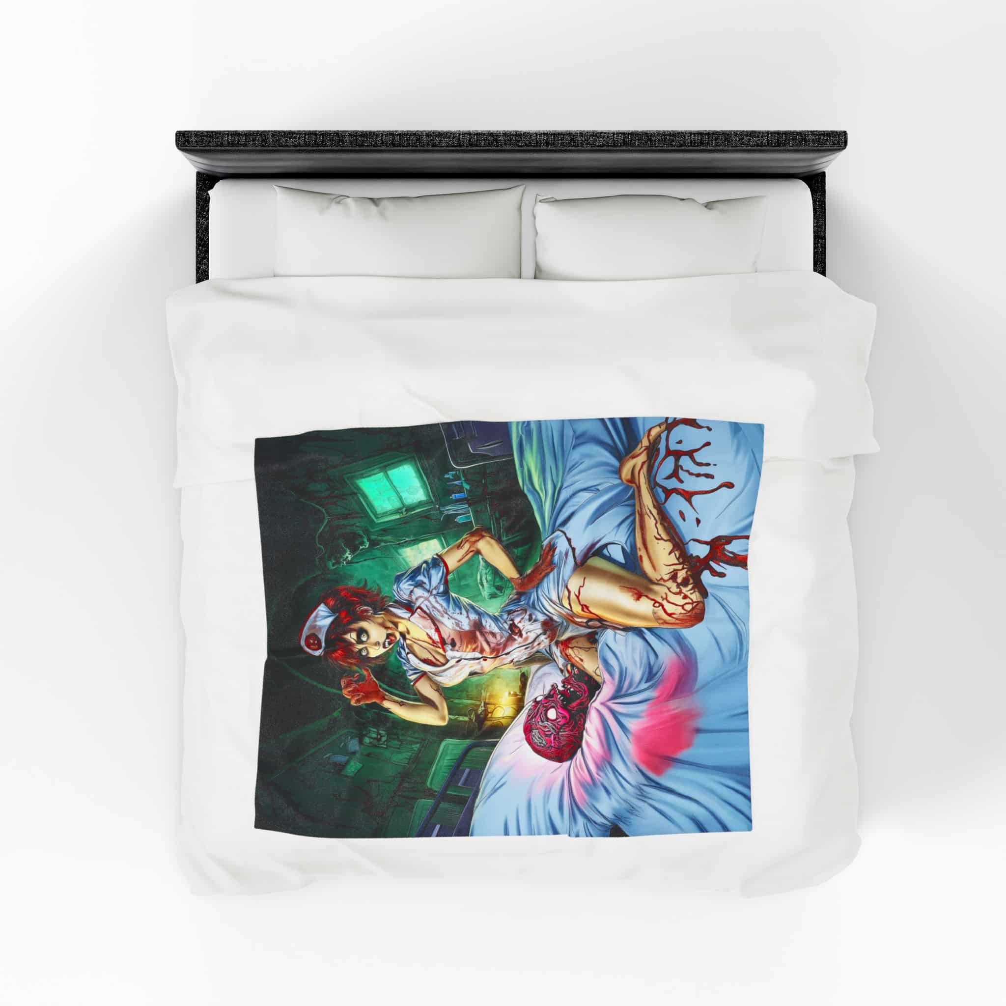 Undead Angels Zombie Nurse Abigail Reborn Style I-BZ Plush Blanket, Cozy Throw for Fall Decor - Image 5