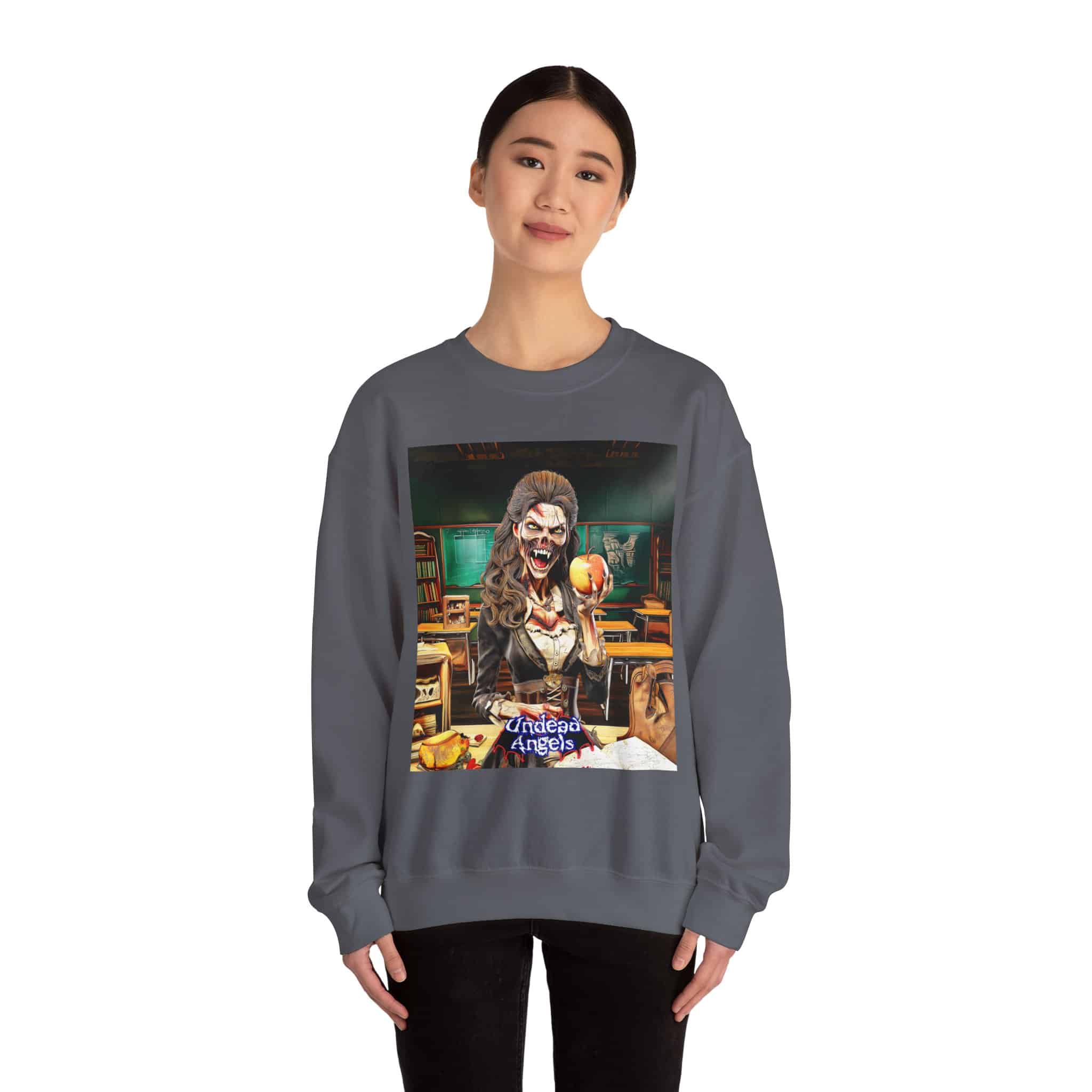 Undead Angels Teacher Charlotte Full Rot Unisex Heavy Blend™ Crewneck Sweatshirt - Image 20