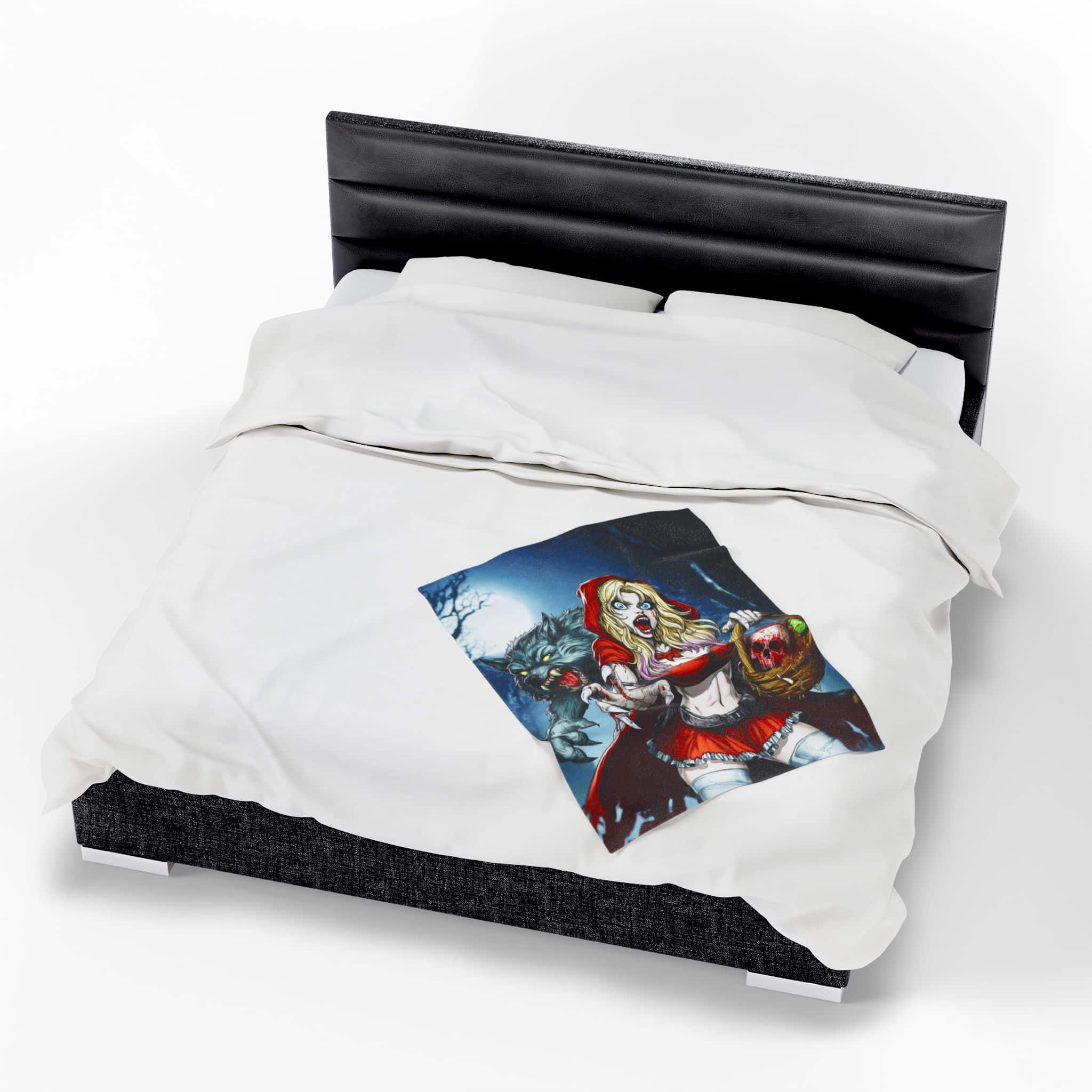 Vampire Red Riding Hood By Ghastly Wicked Tales 2025-01 Plush Blanket, Cozy Throw for Fall Decor, Fairy Tales - Image 15