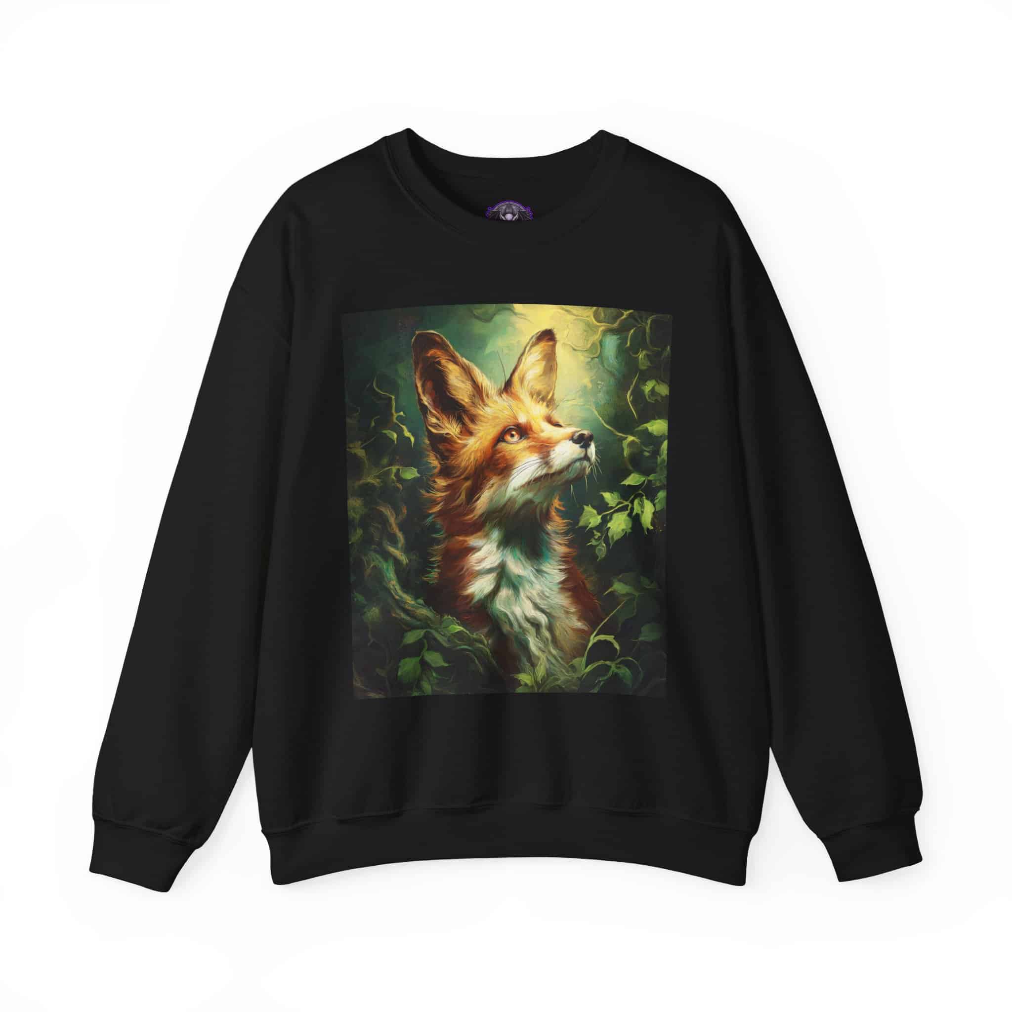 Fox In Brush Unisex Tee by Wyldesigns Unisex Heavy Blend™ Crewneck Sweatshirt - Image 3