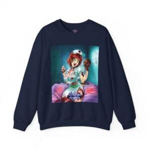 Undead Angels Zombie Nurse Abigail Classic Reborn Style IV Unisex Heavy Blend™ Crewneck Sweatshirt