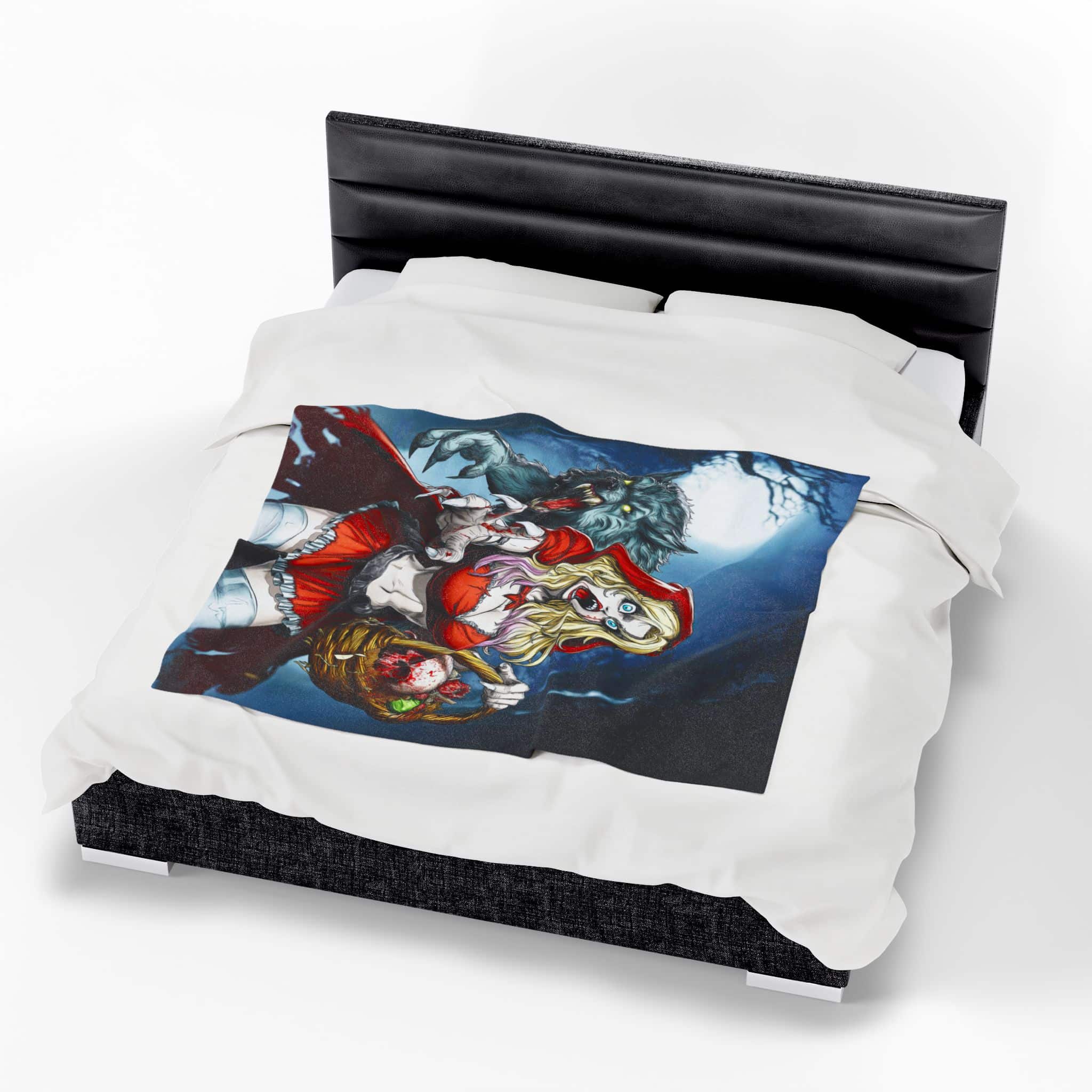 Vampire Red Riding Hood By Ghastly Wicked Tales 2025-01 Plush Blanket, Cozy Throw for Fall Decor, Fairy Tales - Image 7