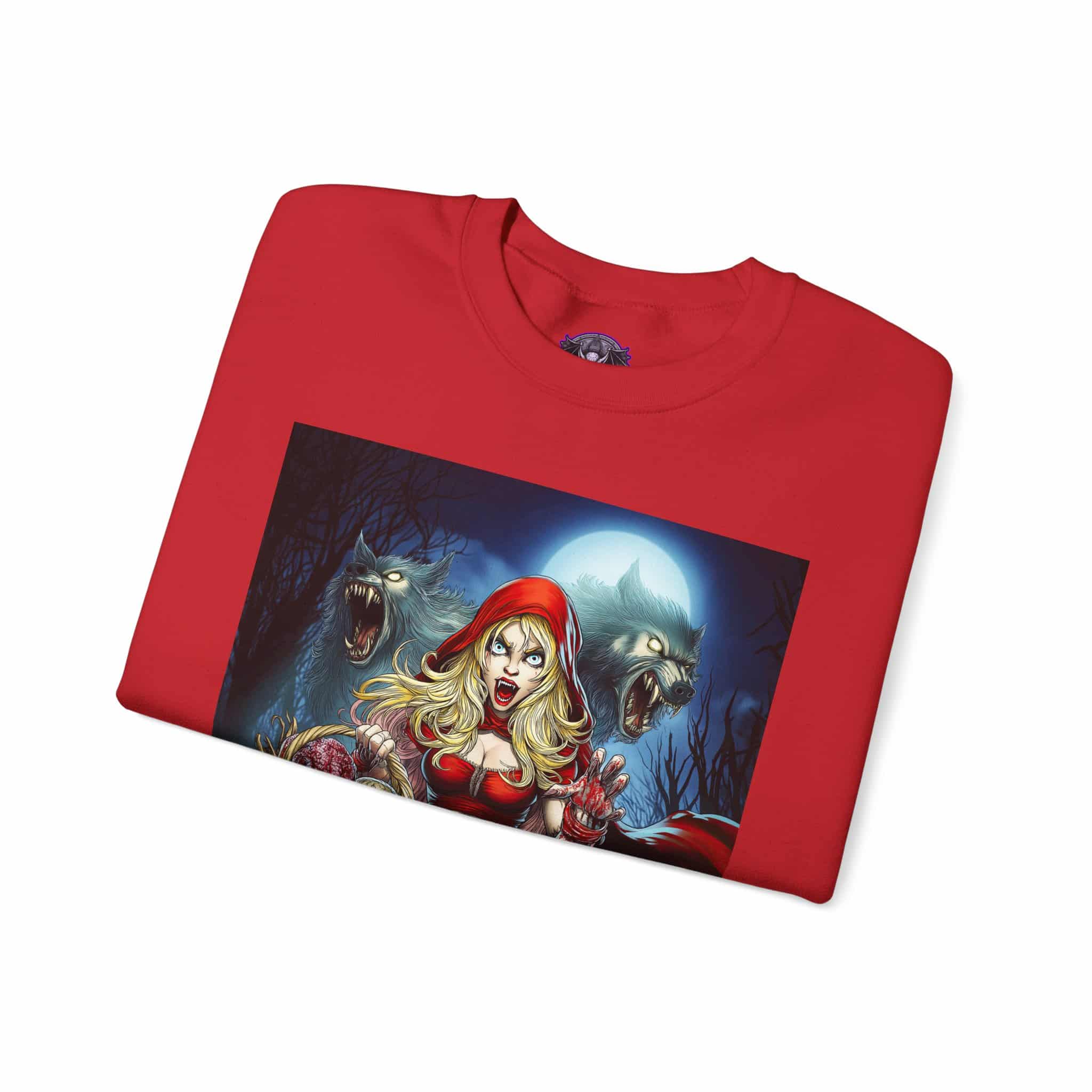 Vampire Red Riding Hood By Ghastly Wicked Tales 2025-02 Unisex Heavy Blend™ Crewneck Sweatshirt - Image 59