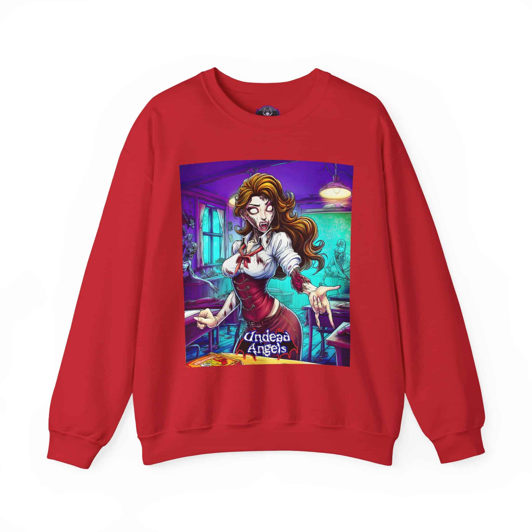 Undead Angels Teacher Charlotte Classic Reborn Style II Unisex Heavy Blend™ Crewneck Sweatshirt - Image 29